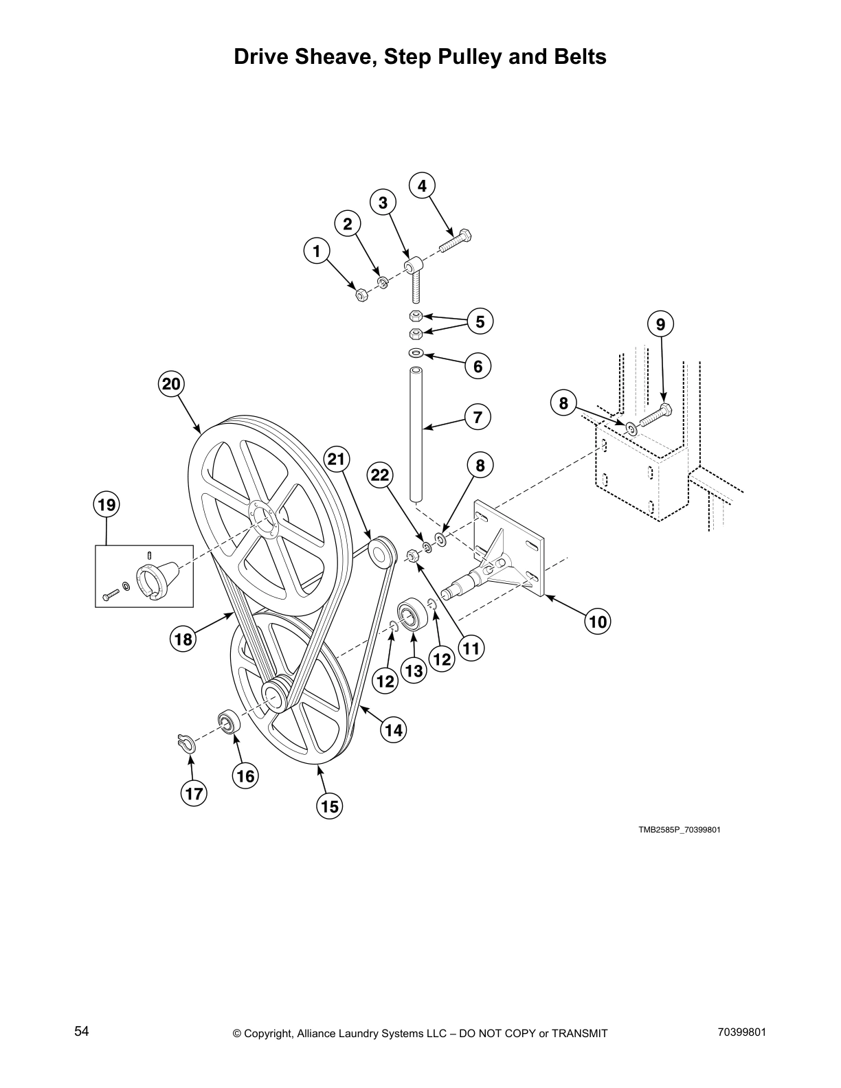 Drive Sheave, Step Pulley and Belts