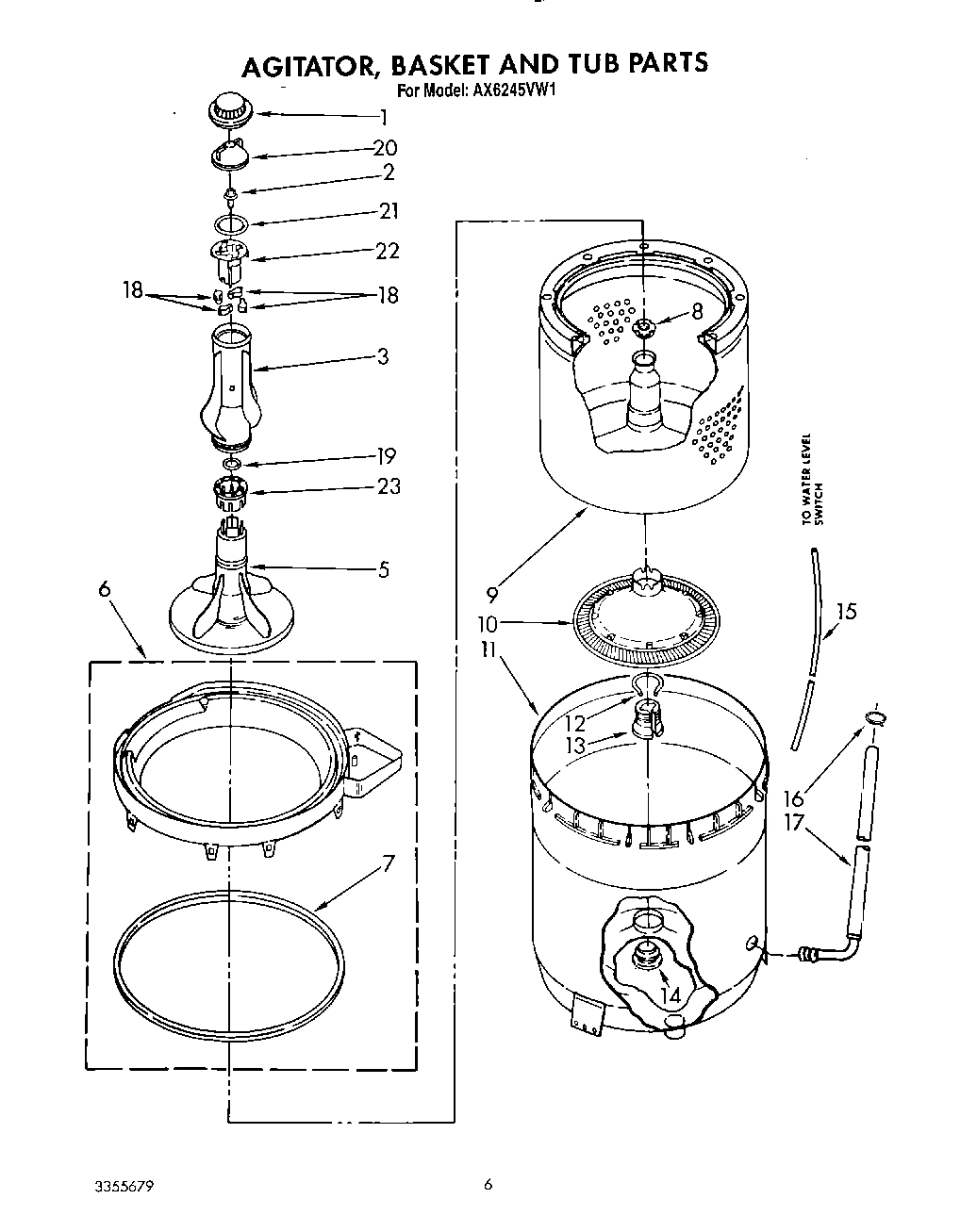 04 - AGITATOR, BASKET AND TUB