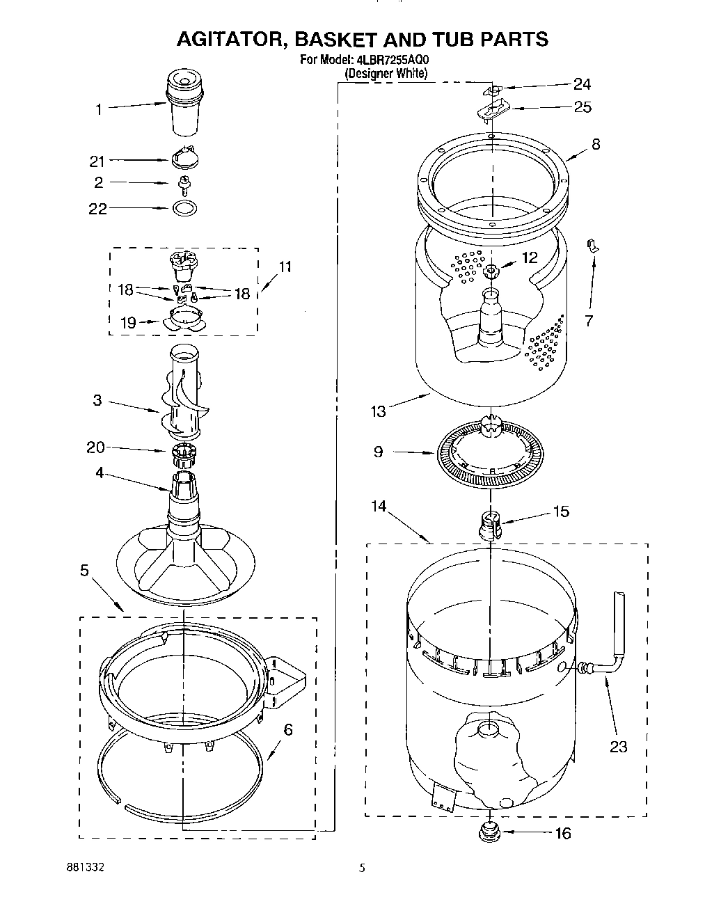 03 - AGITATOR, BASKET AND TUB