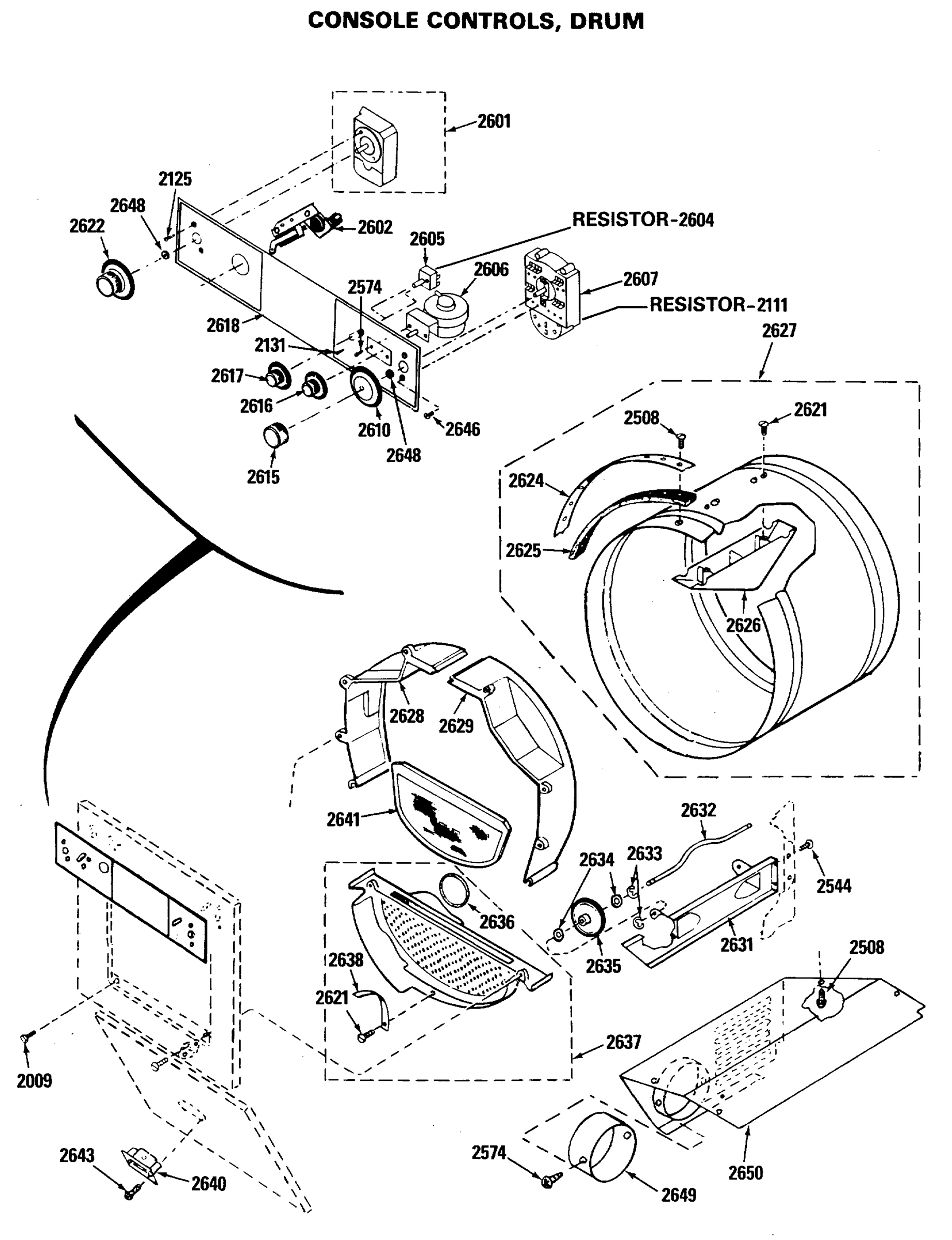 CONSOLE CONTROLS, DRUM