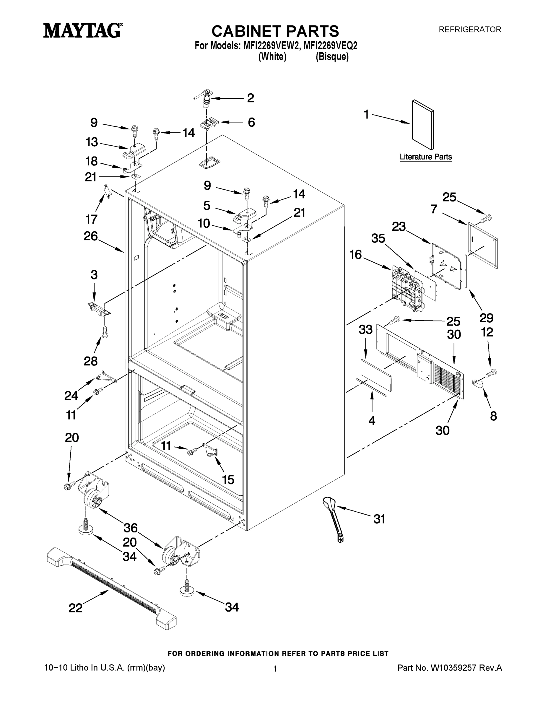 01 - CABINET PARTS