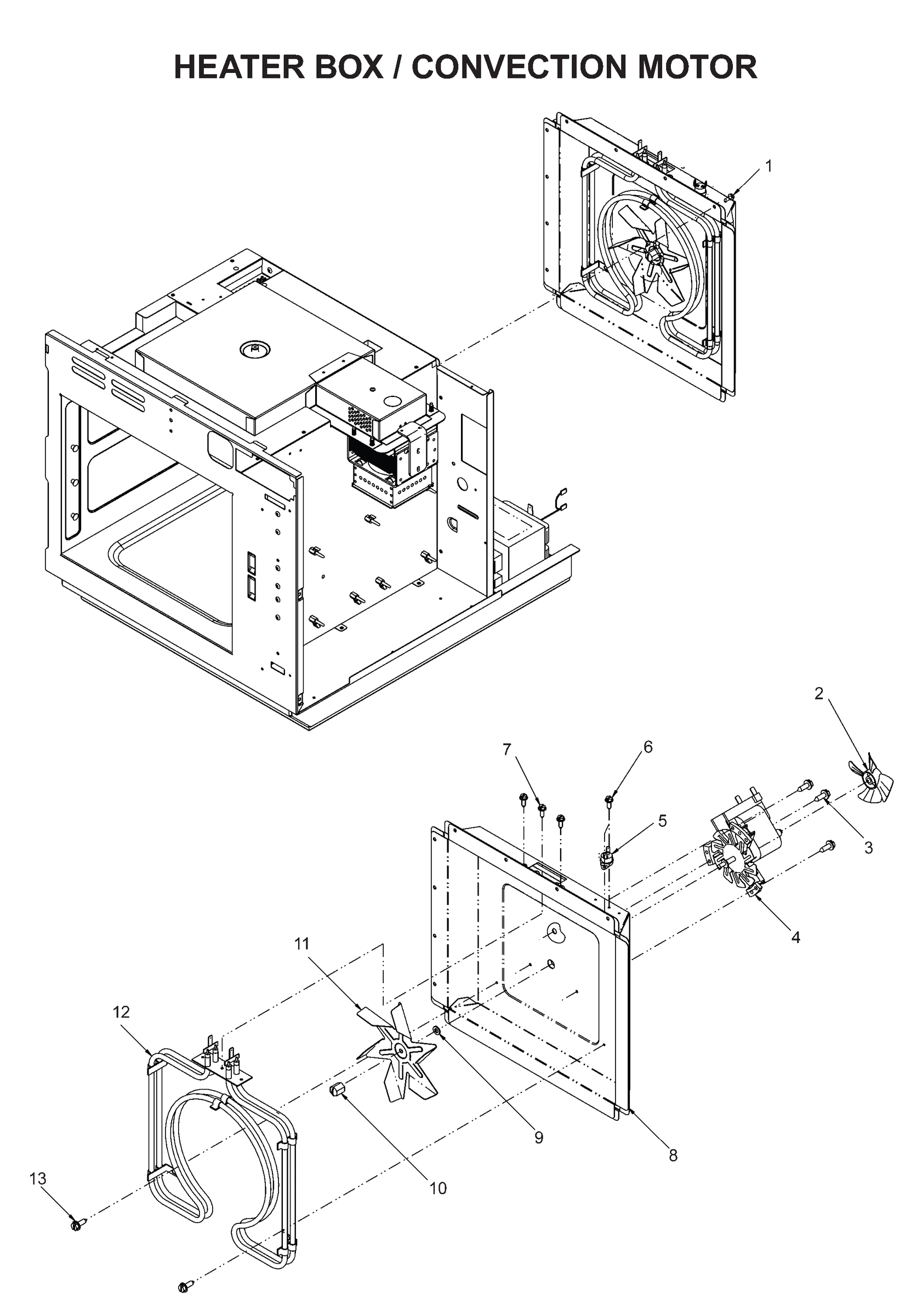 Heater Box / CONVECTION MOTOR