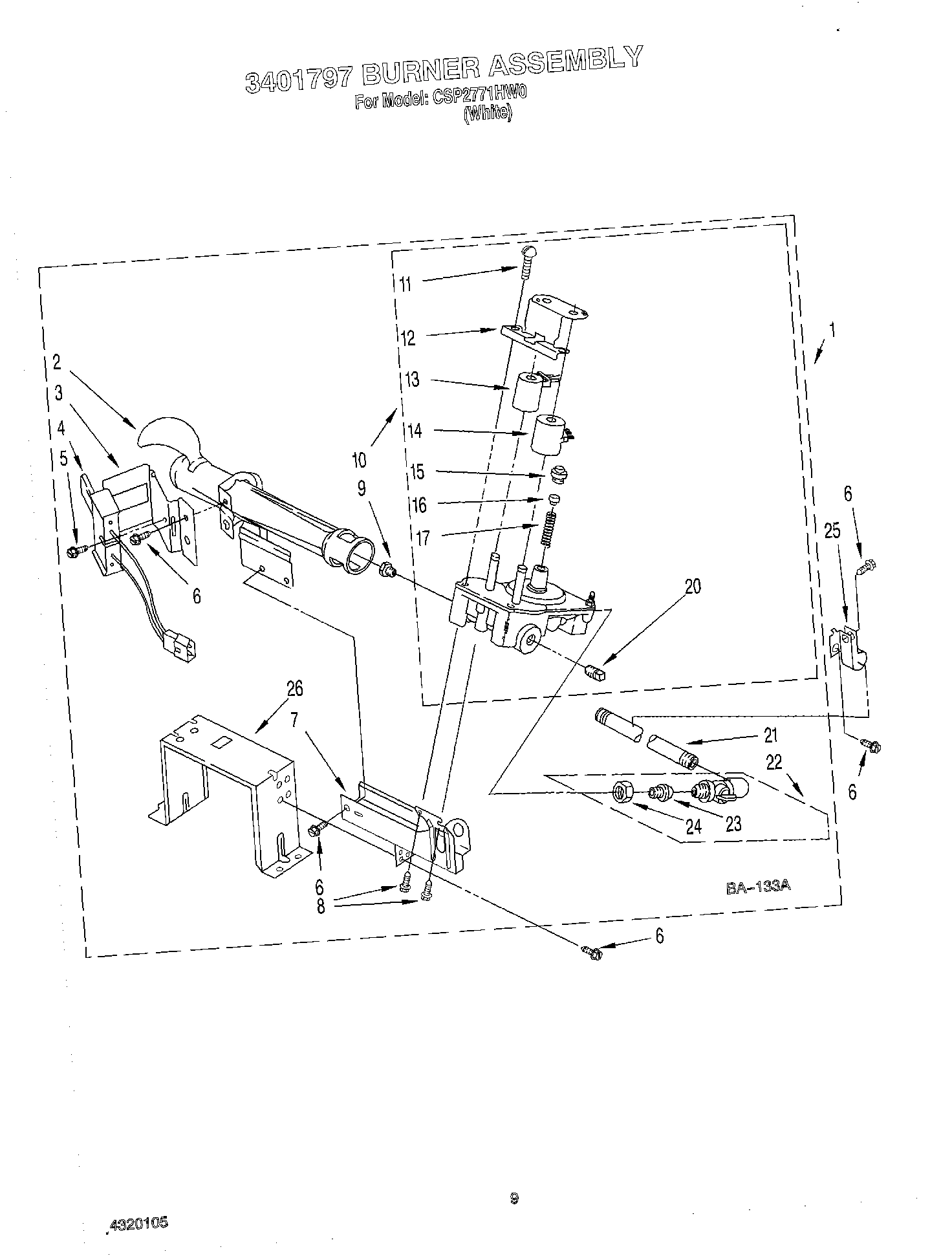 06 - 3401797 BURNER ASSEMBLY