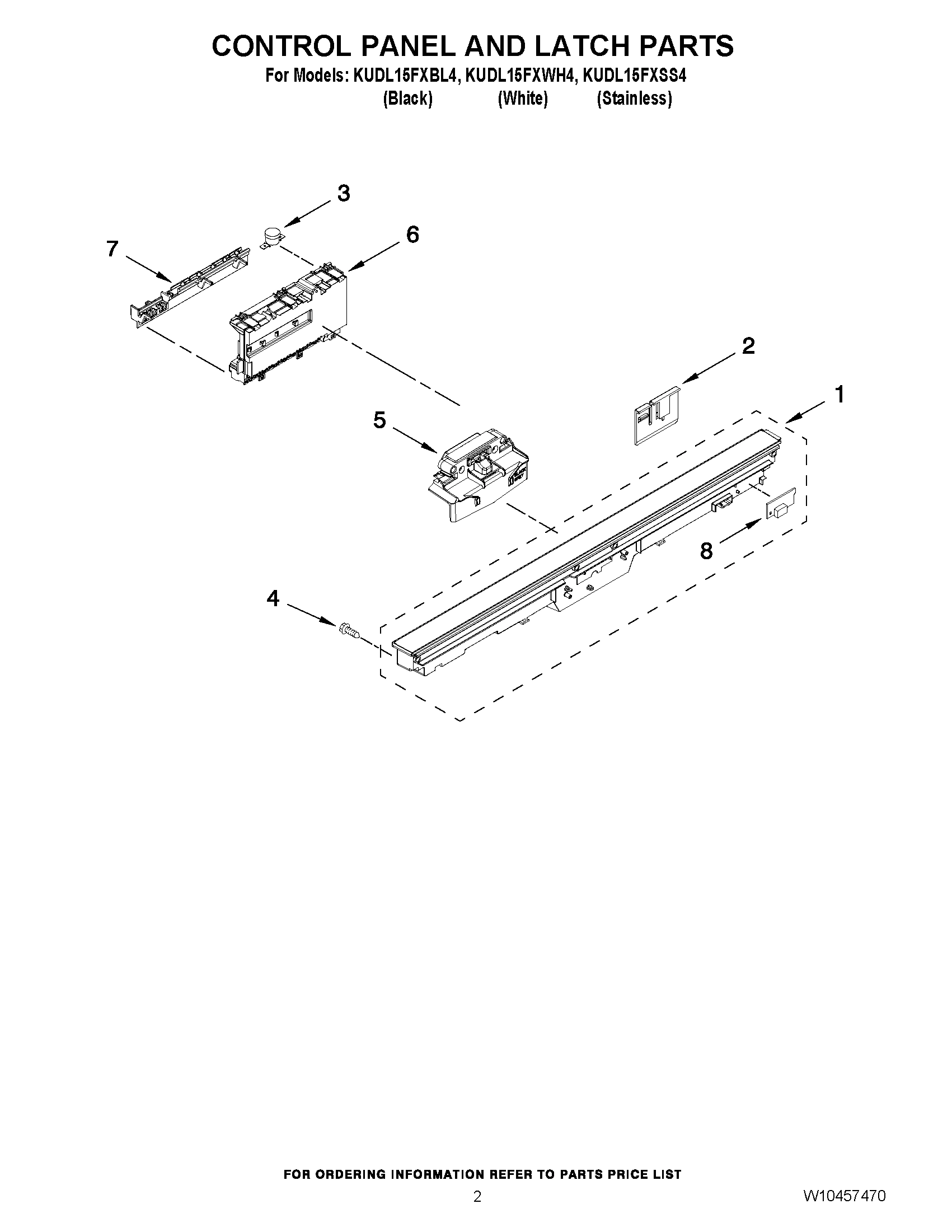 02 - CONTROL PANEL AND LATCH PARTS