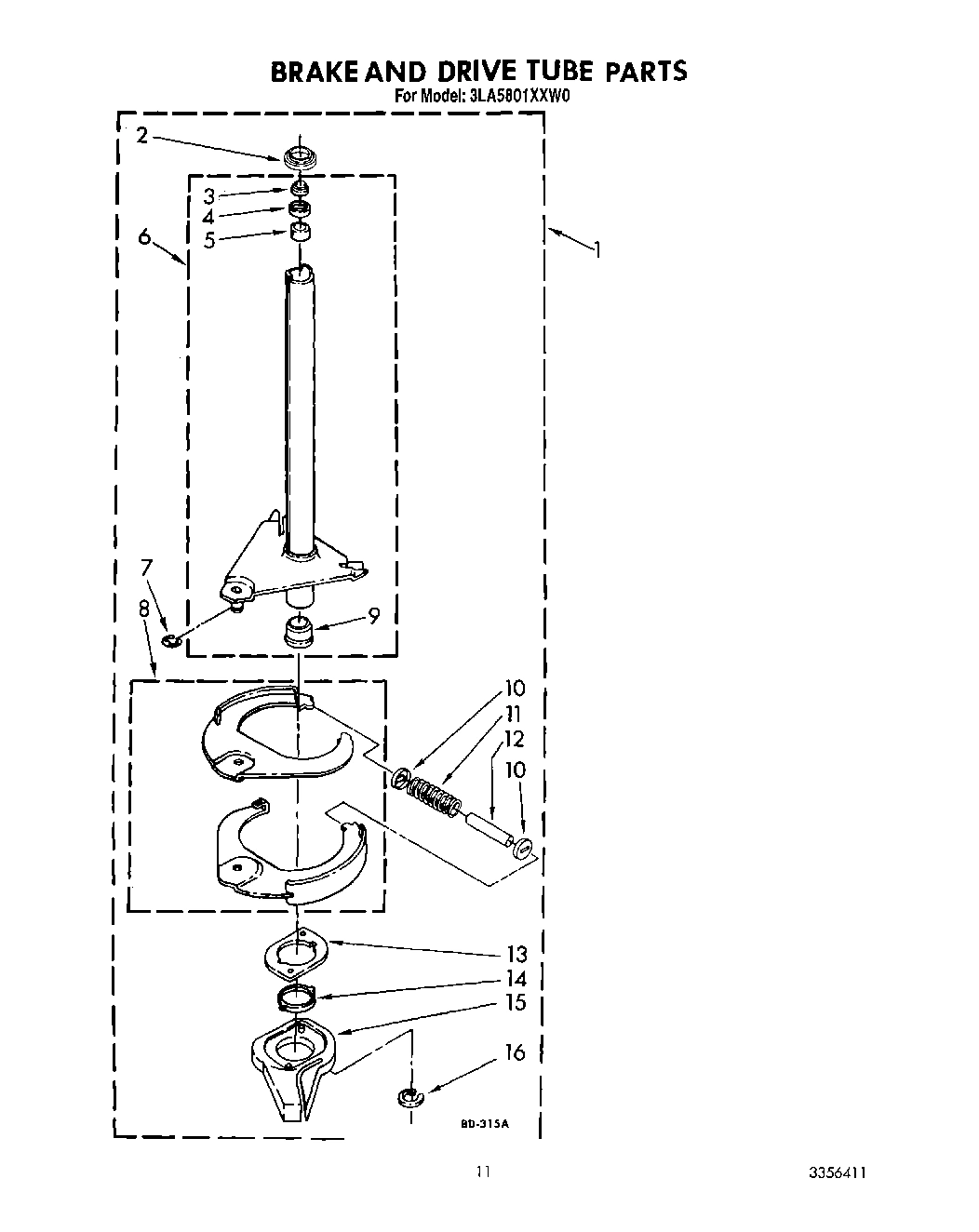 10 - BRAKE AND DRIVE TUBE