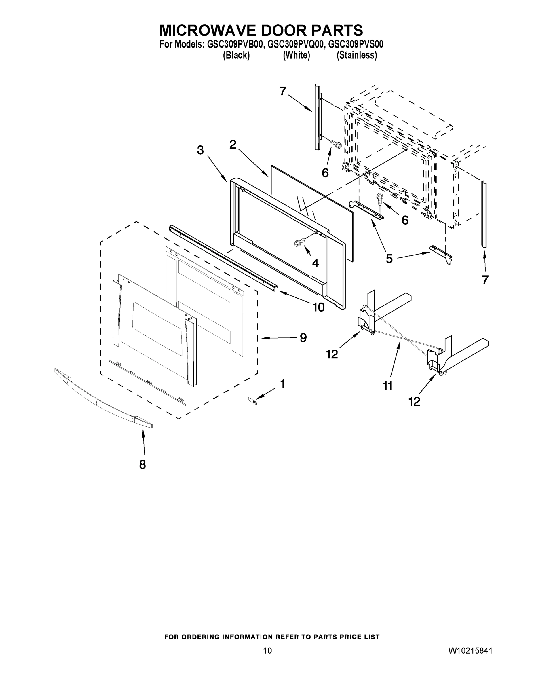 08 - MICROWAVE DOOR PARTS