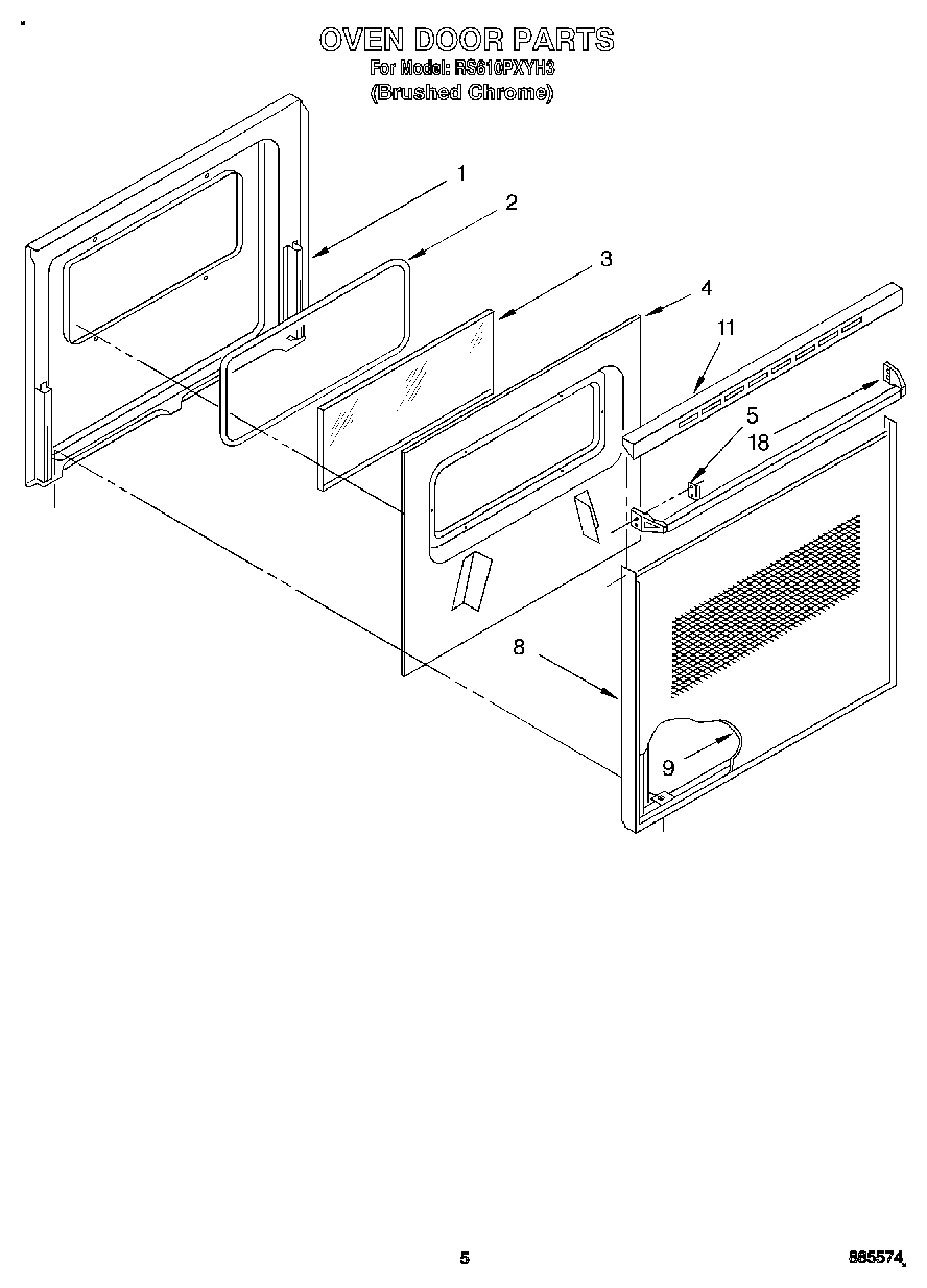 04 - OVEN DOOR, OPTIONAL