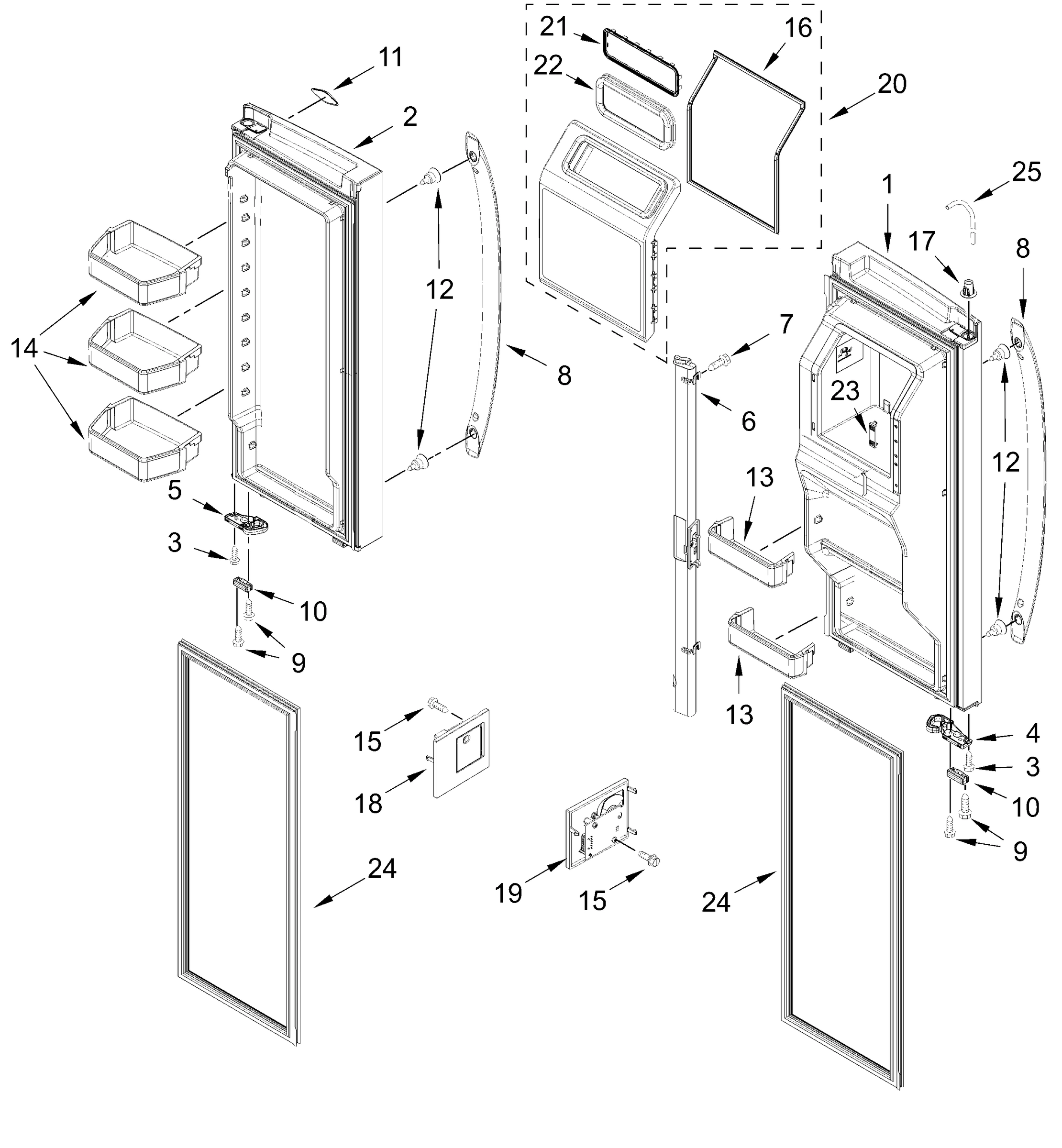 REFRIGERATOR DOOR PARTS