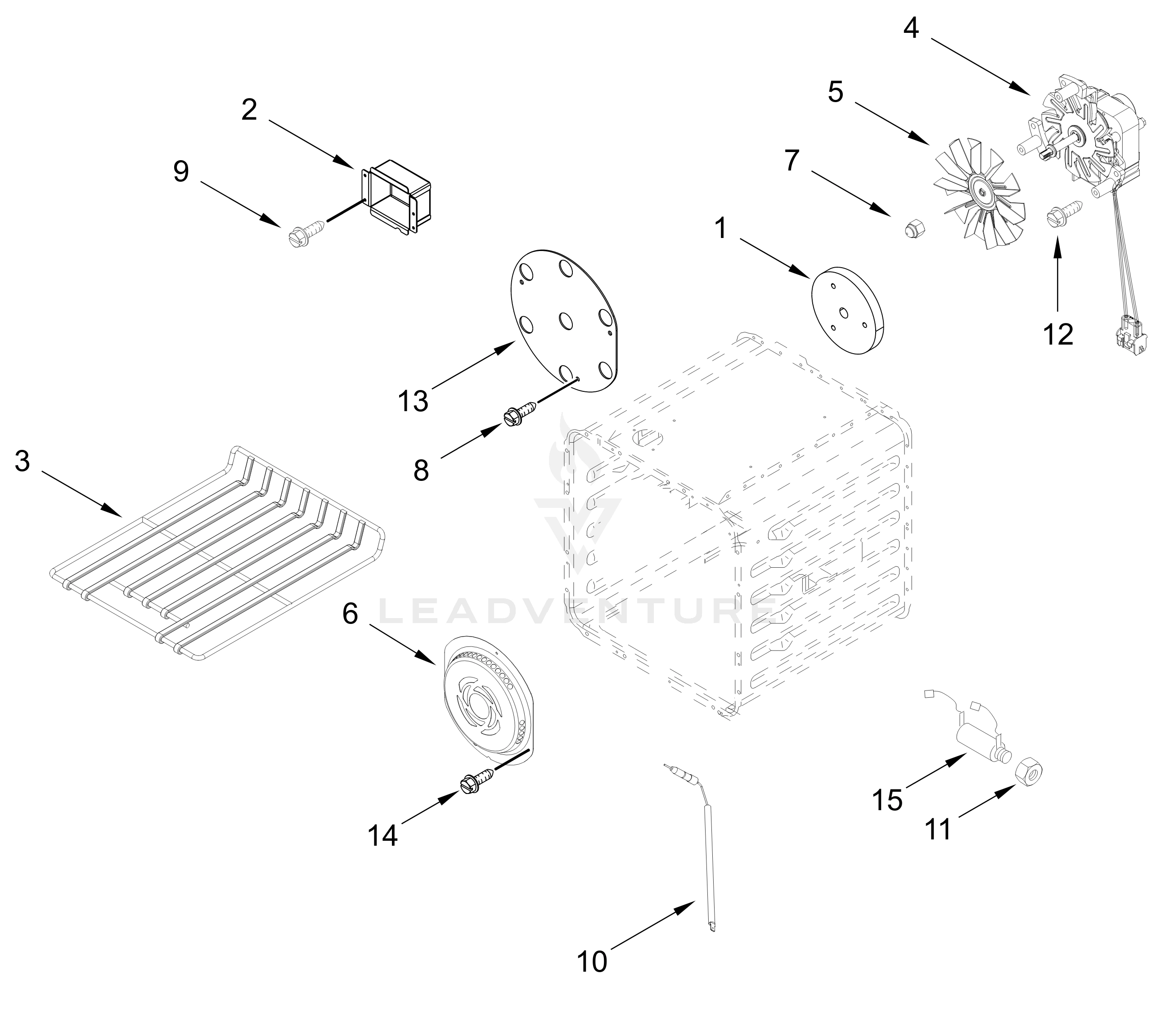 18-IN INTERNAL OVEN PARTS