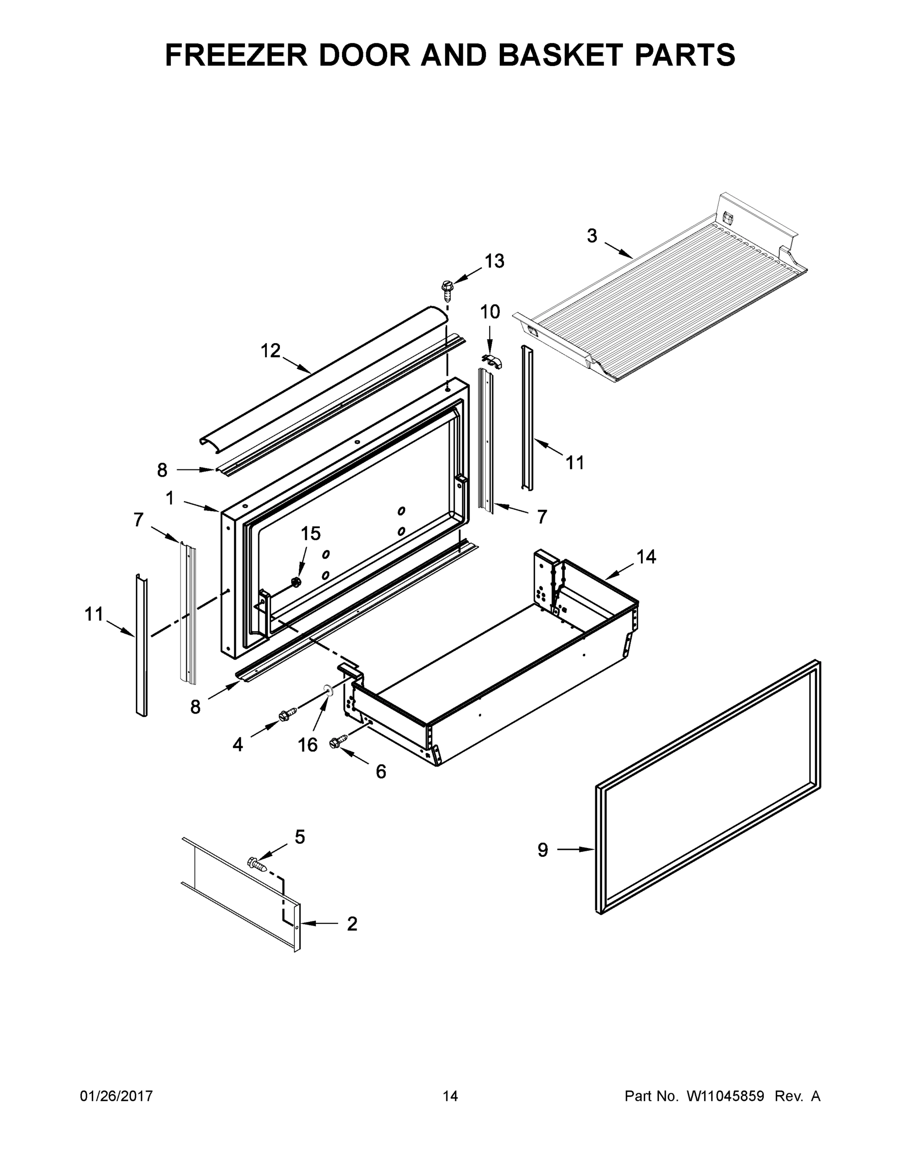 08 - FREEZER DOOR AND BASKET PARTS