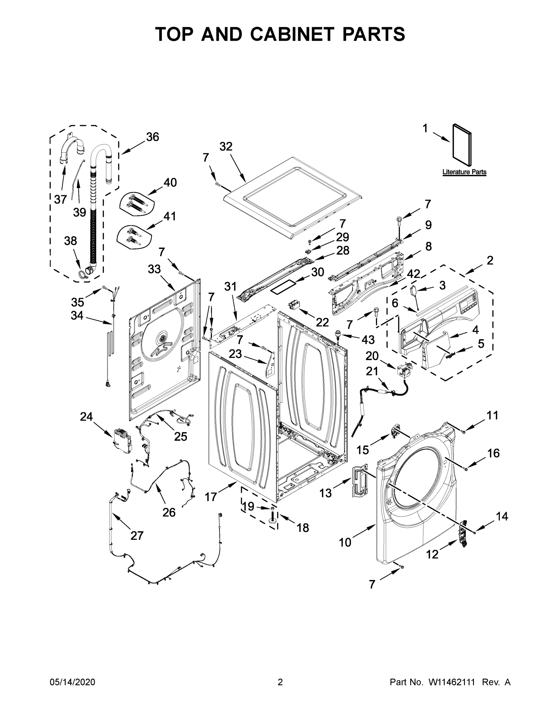 02 - TOP AND CABINET PARTS