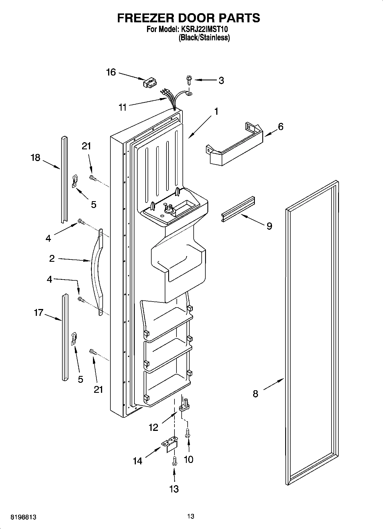 08 - FREEZER DOOR PARTS