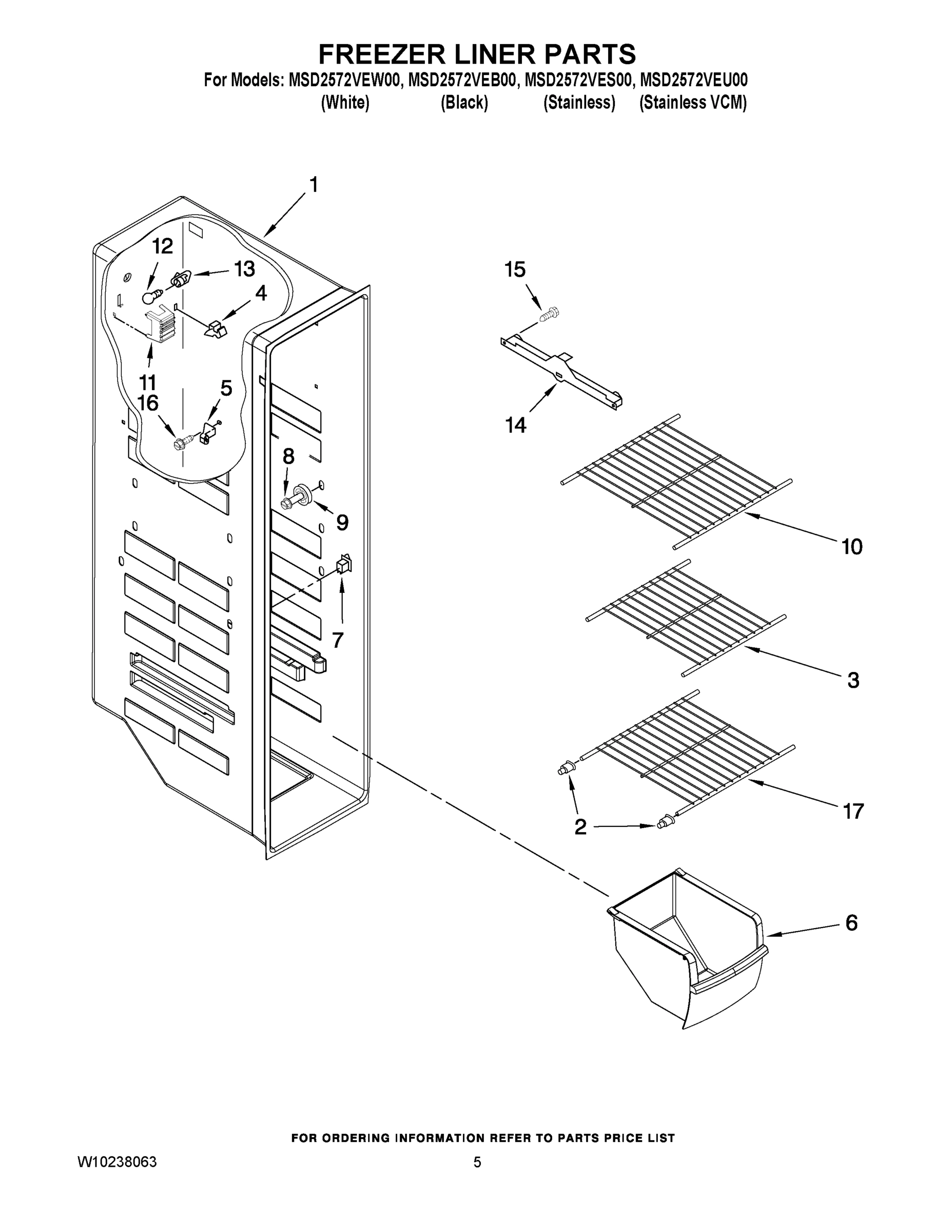04 - FREEZER LINER PARTS