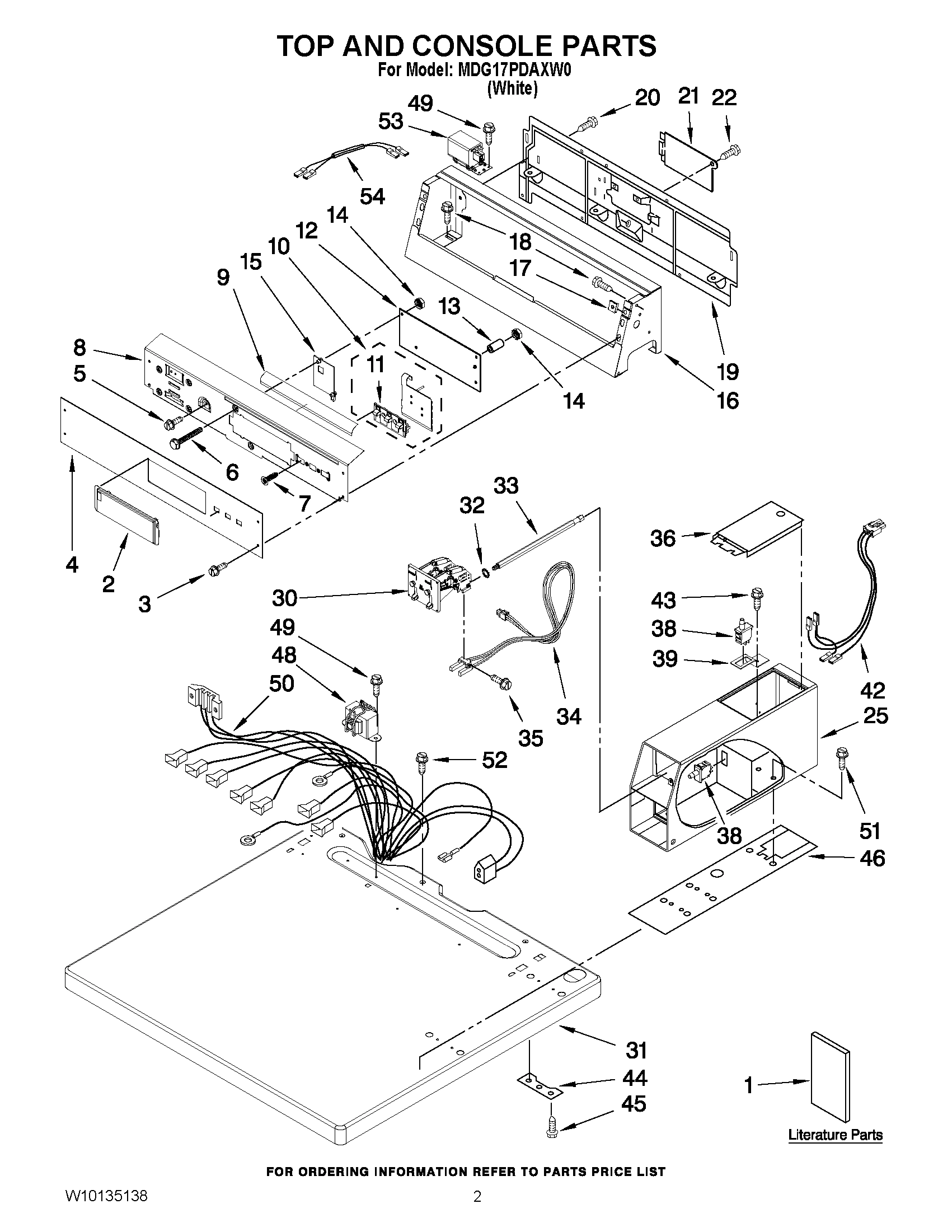 01 - TOP AND CONSOLE PARTS