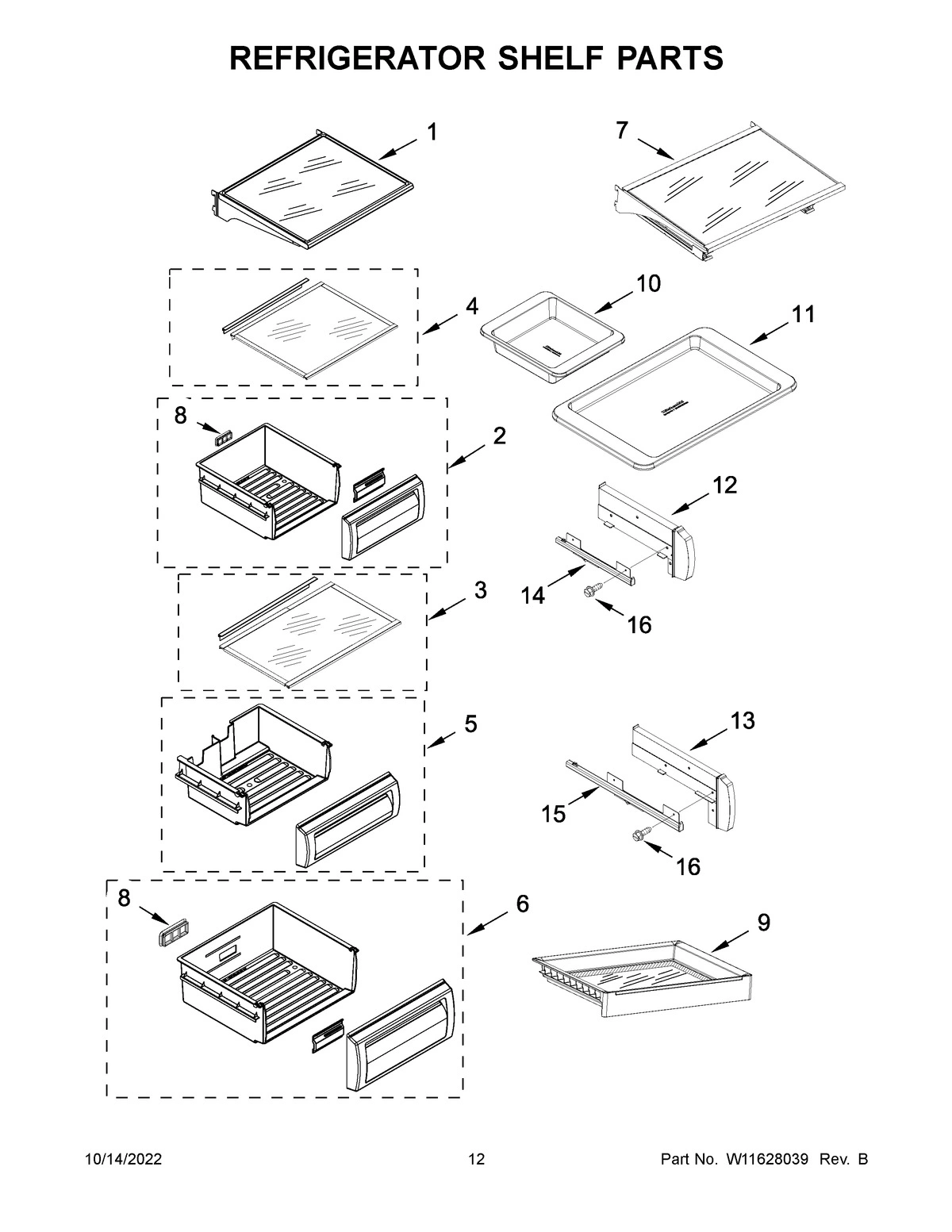 07 - REFRIGERATOR SHELF PARTS