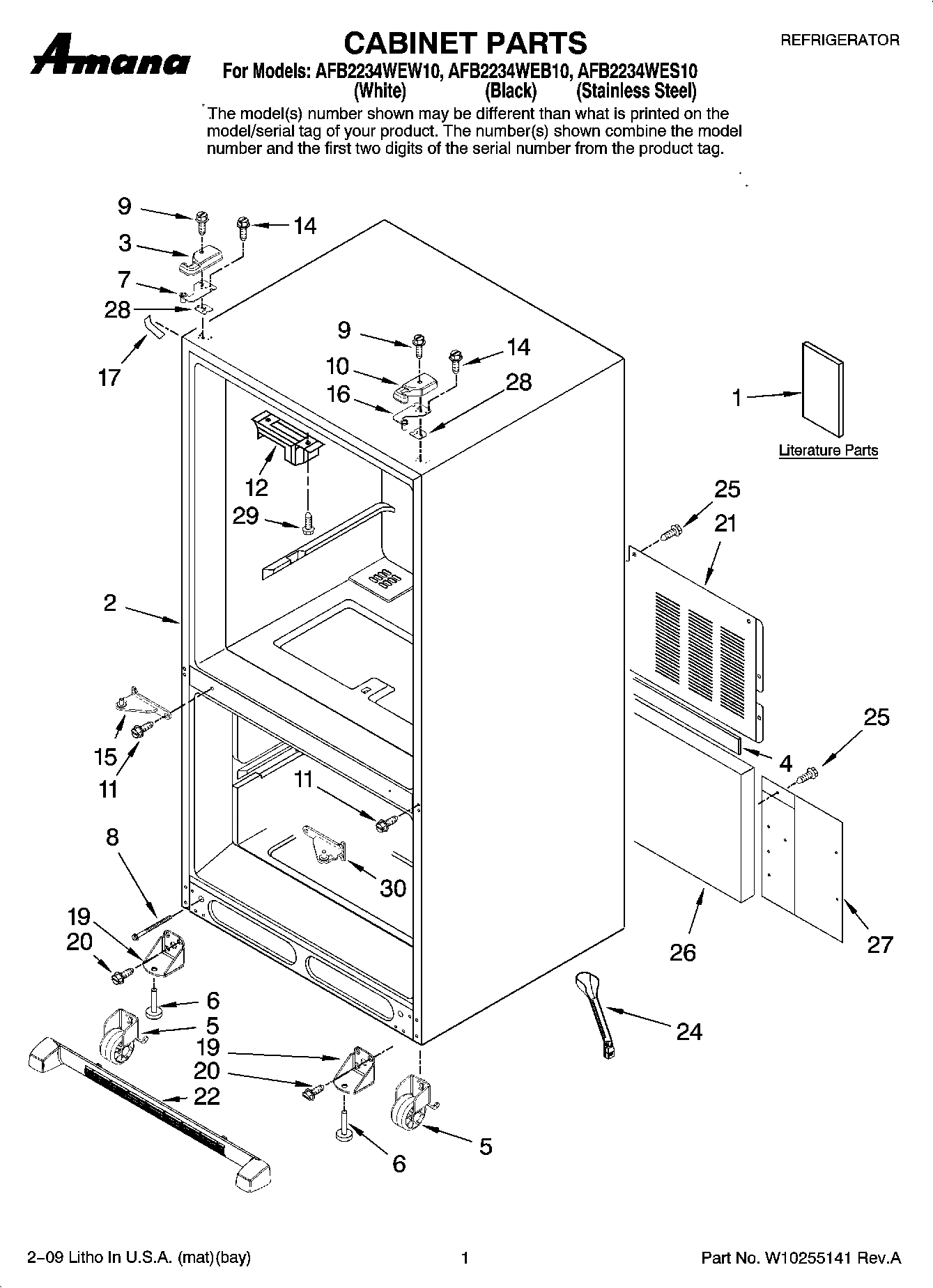 01 - CABINET PARTS