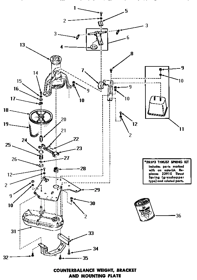 11 - COUNTERBALANCE WEIGHT, BRKT & MTG PLATE