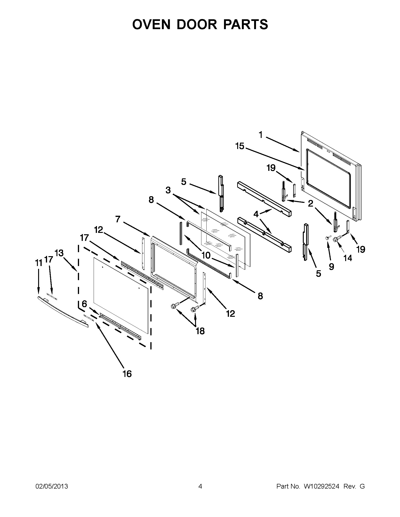 02 - OVEN DOOR PARTS