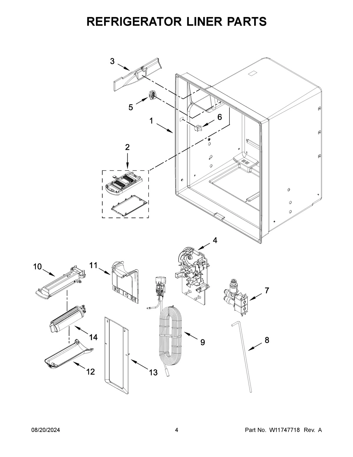 03 - REFRIGERATOR LINER PARTS