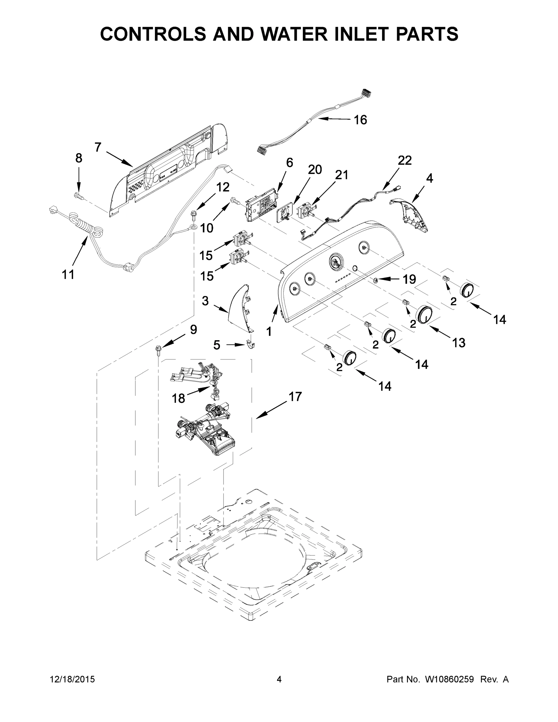 03 - CONTROLS AND WATER INLET PARTS