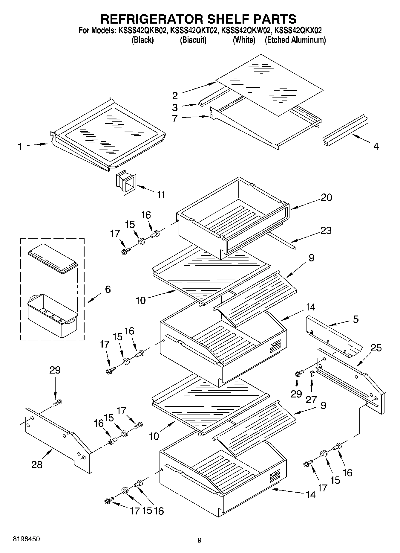 07 - REFRIGERATOR SHELF PARTS