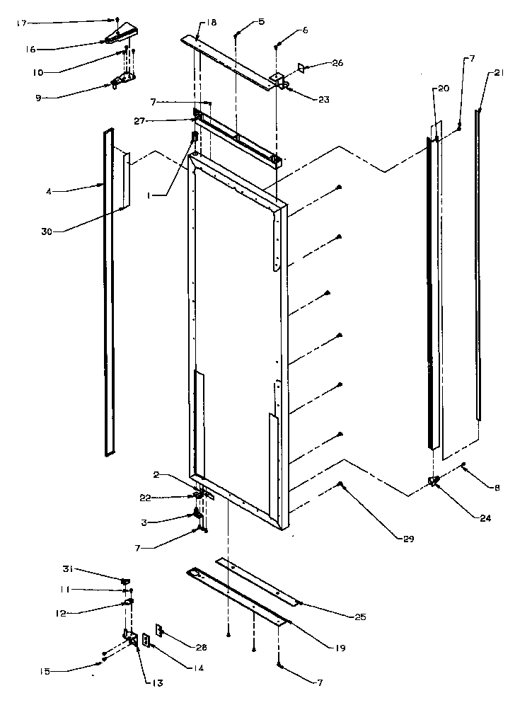 09 - REF DOOR HINGE & TRIM PARTS