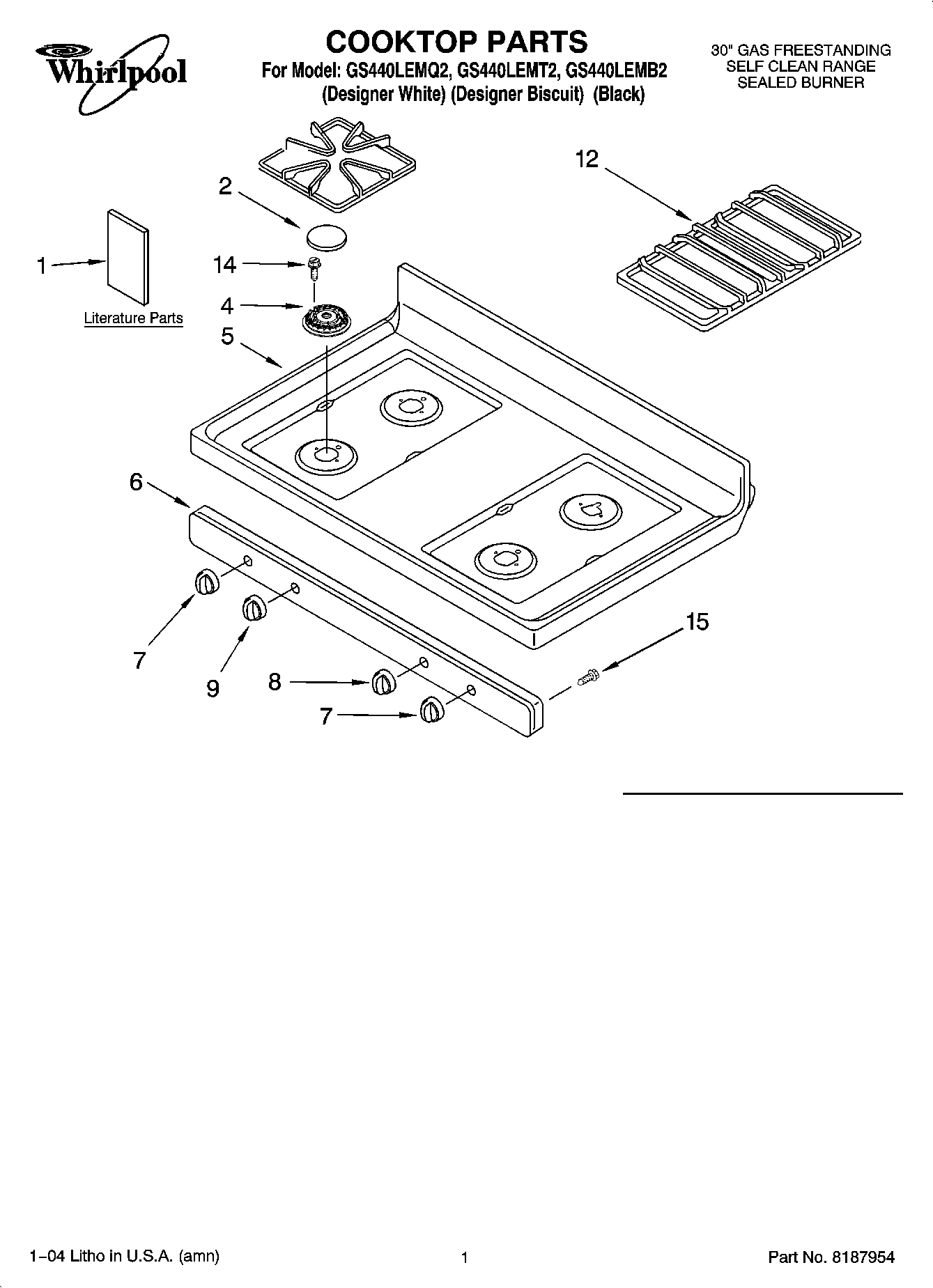 01 - COOKTOP PARTS