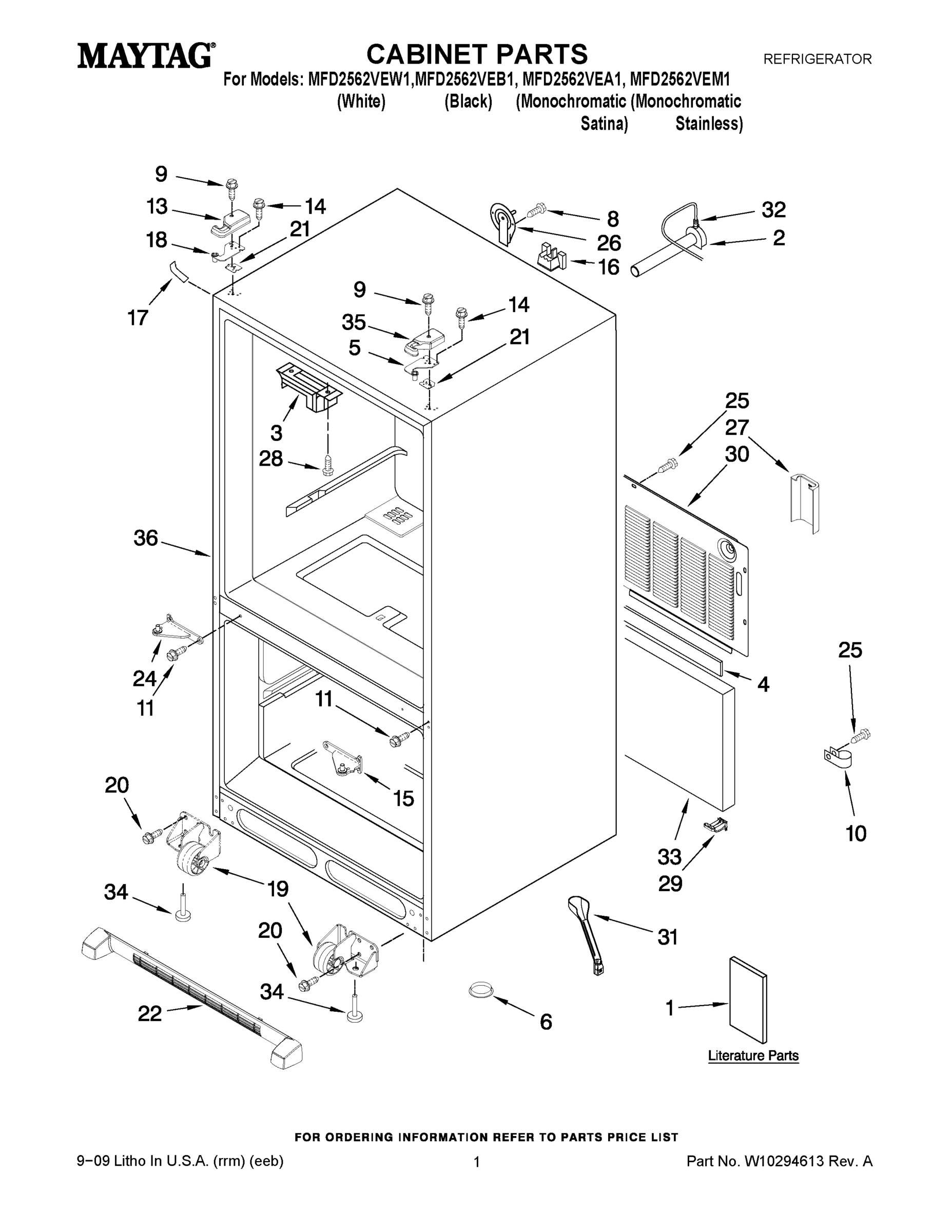 01 - CABINET PARTS