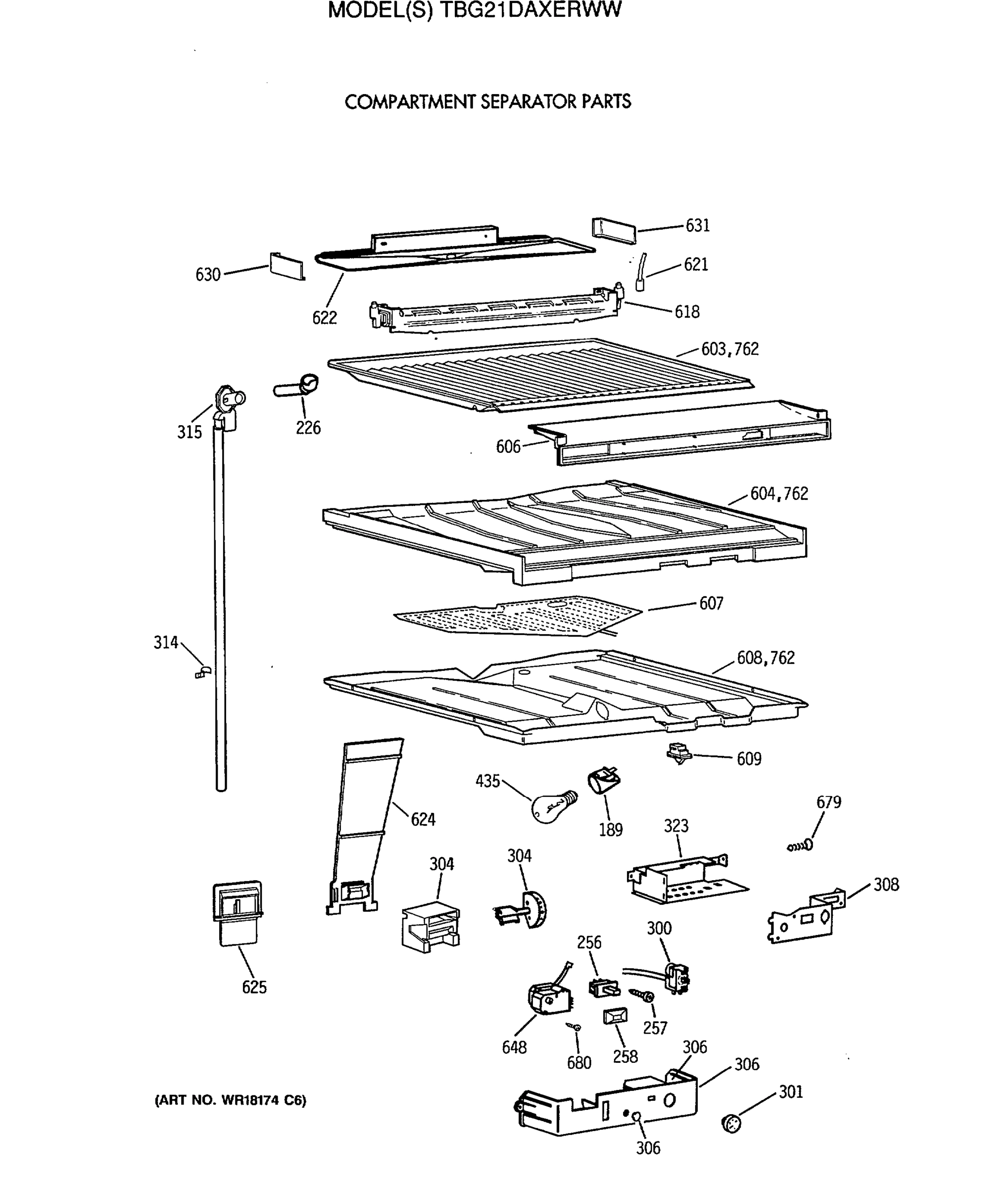 COMPARTMENT SEPARATOR PARTS