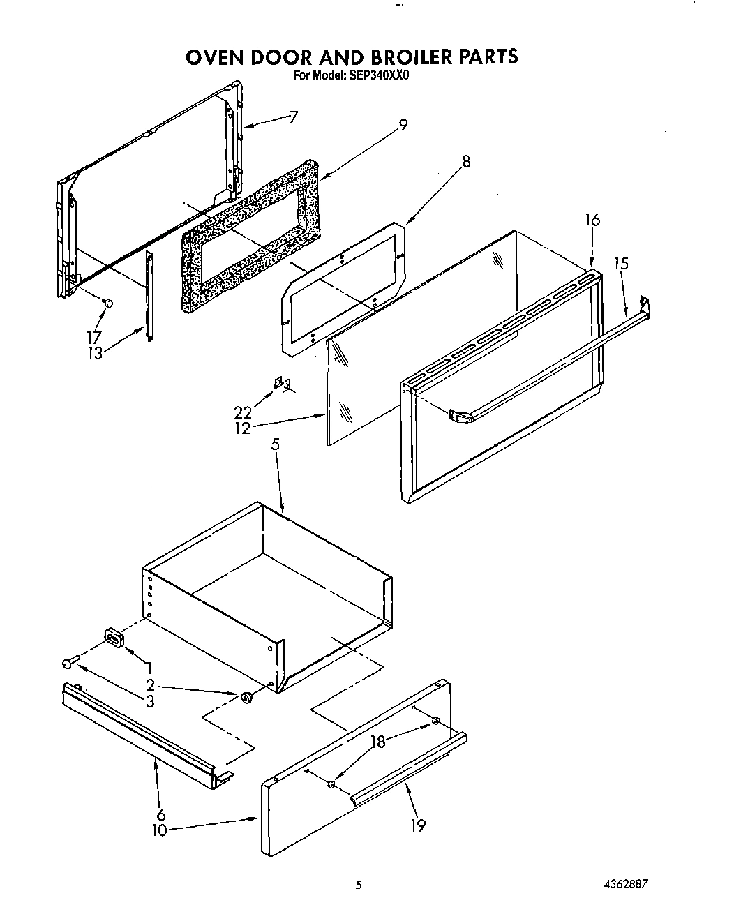 04 - OVEN DOOR AND BROILER