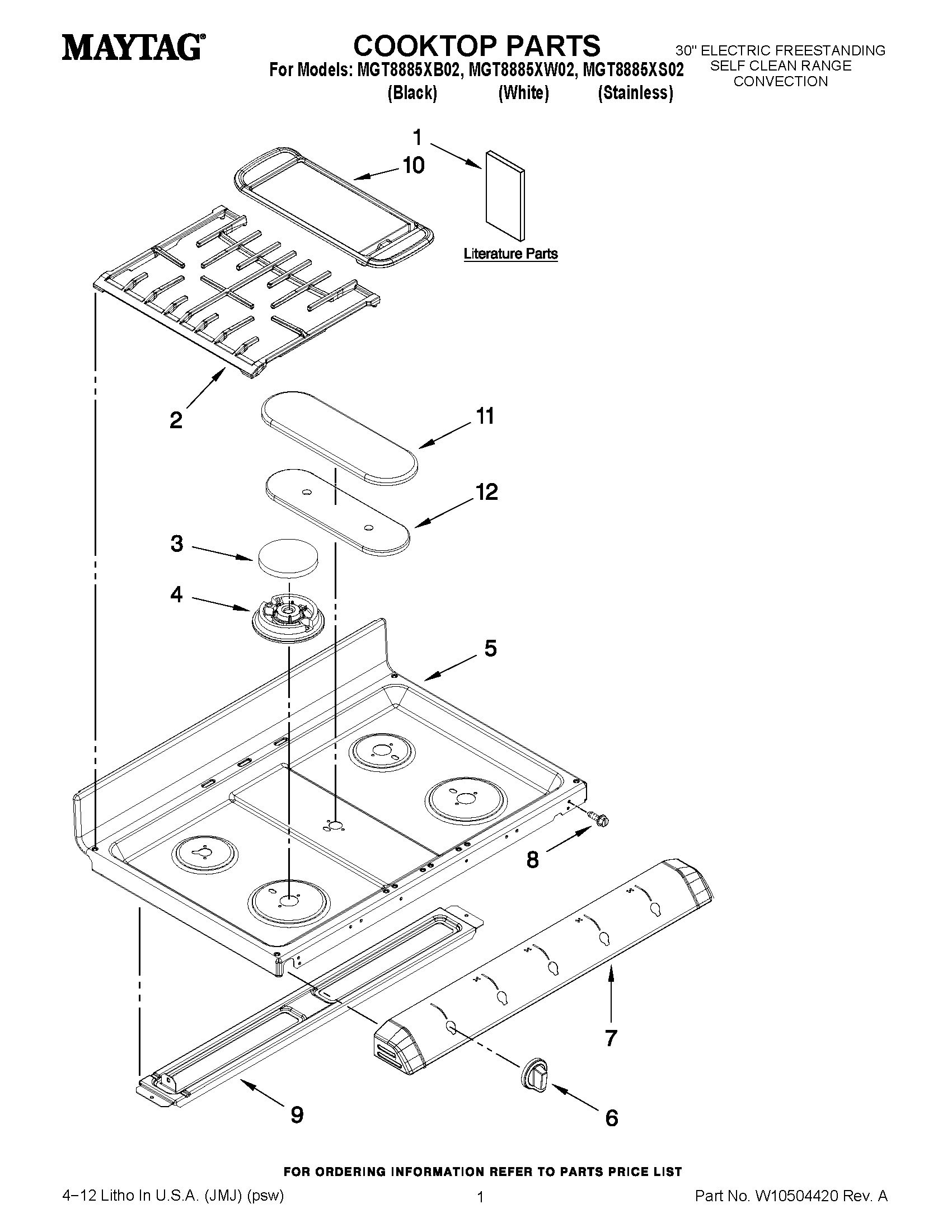 01 - COOKTOP PARTS