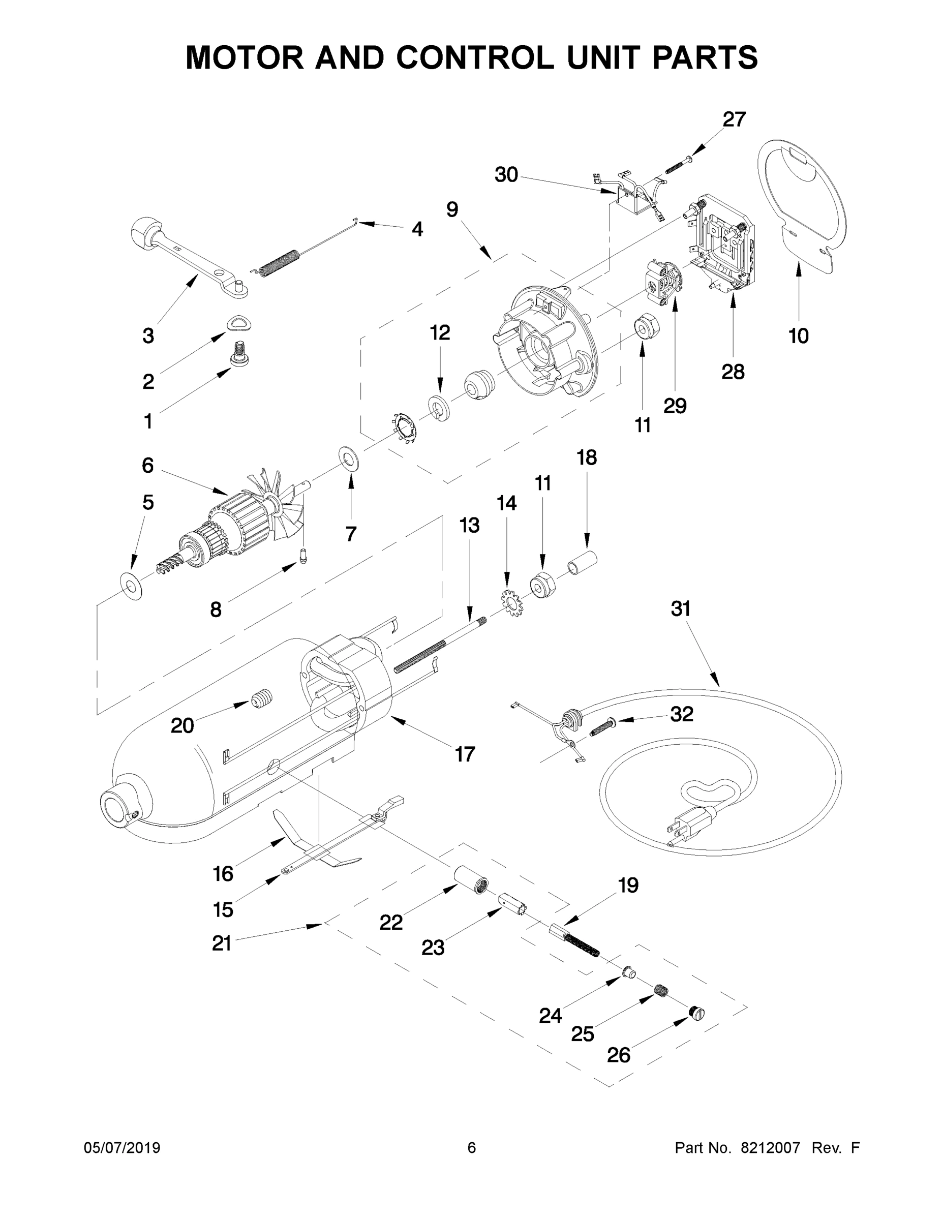 04 - MOTOR AND CONTROL UNIT PARTS