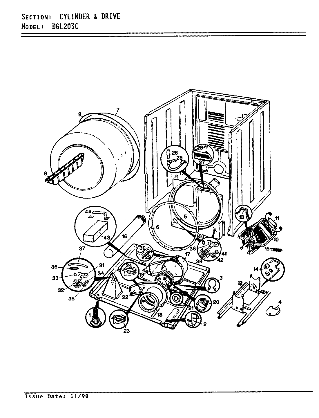 04 - CYLINDER & DRIVE (ORIG.-REV. A-D)