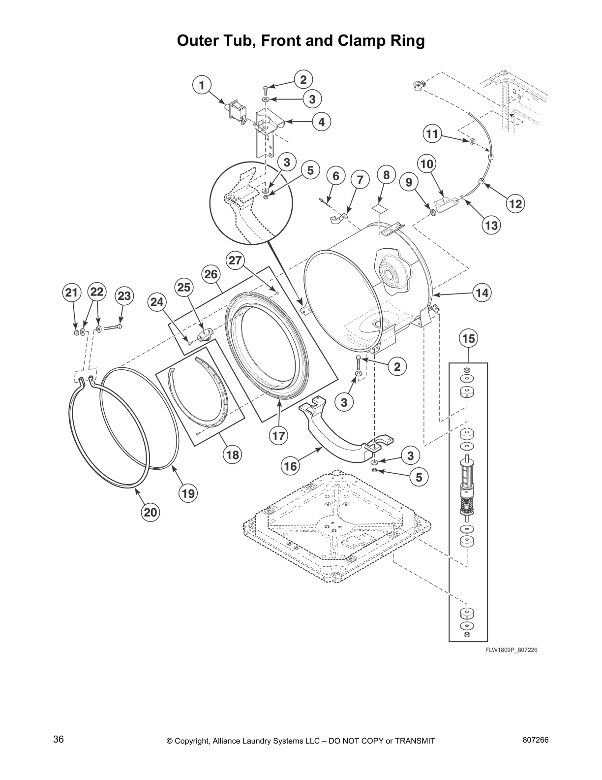 Outer Tub, Front and Clamp Ring