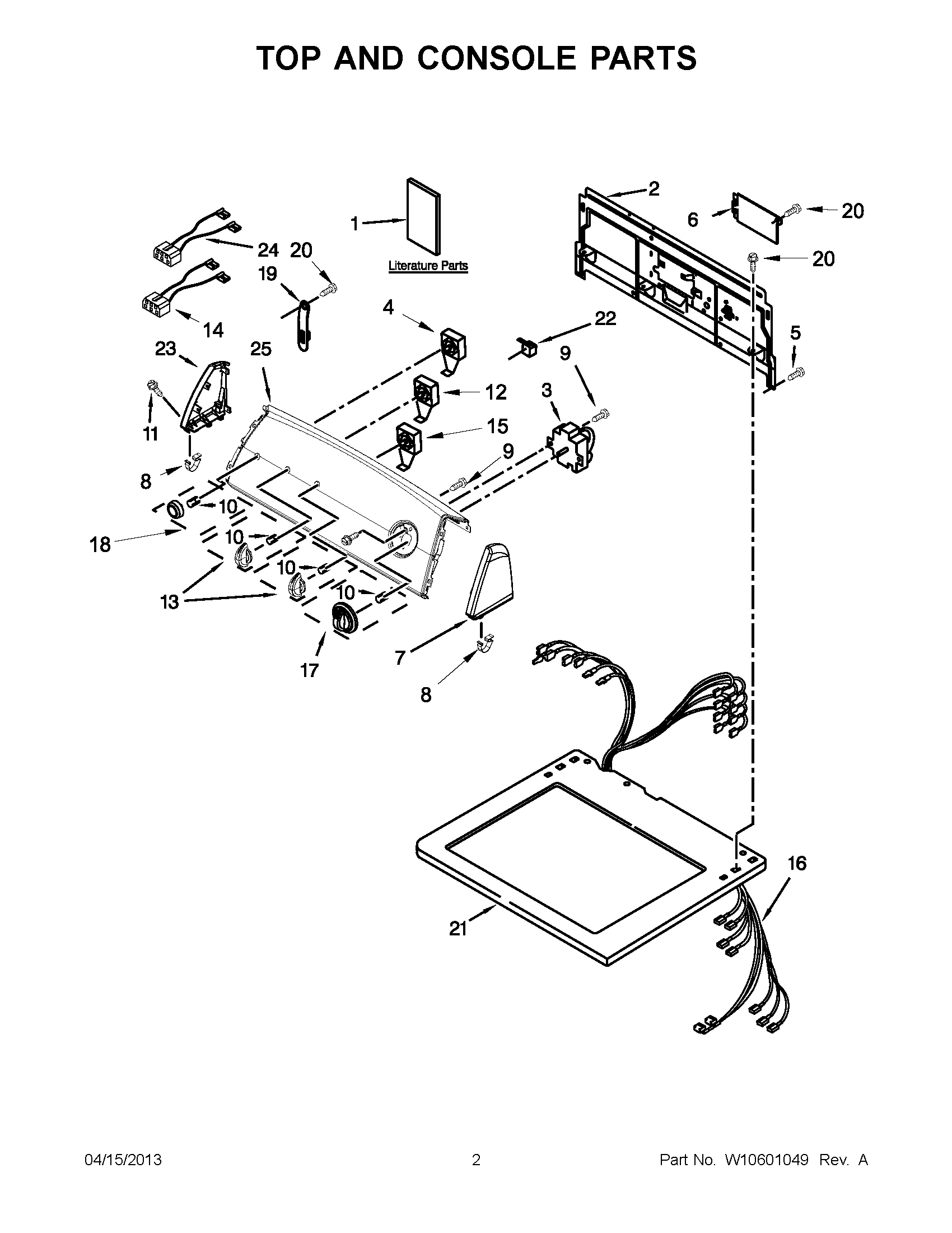 01 - TOP AND CONSOLE PARTS