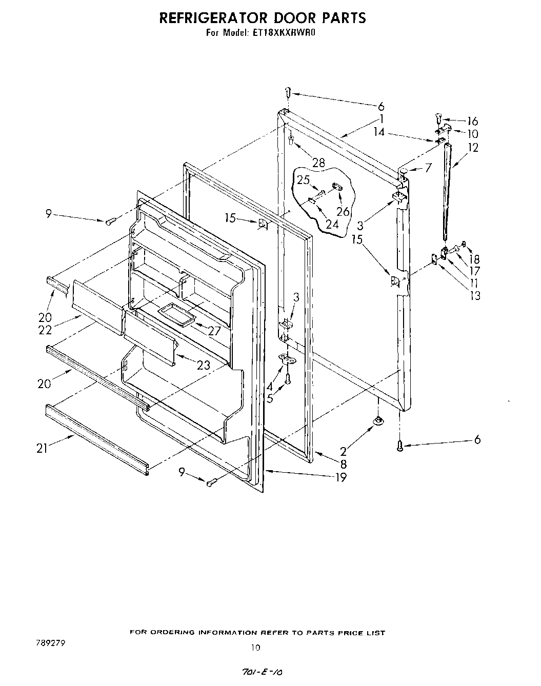 08 - REFRIGERATOR DOOR , NOT ILLUSTRATED