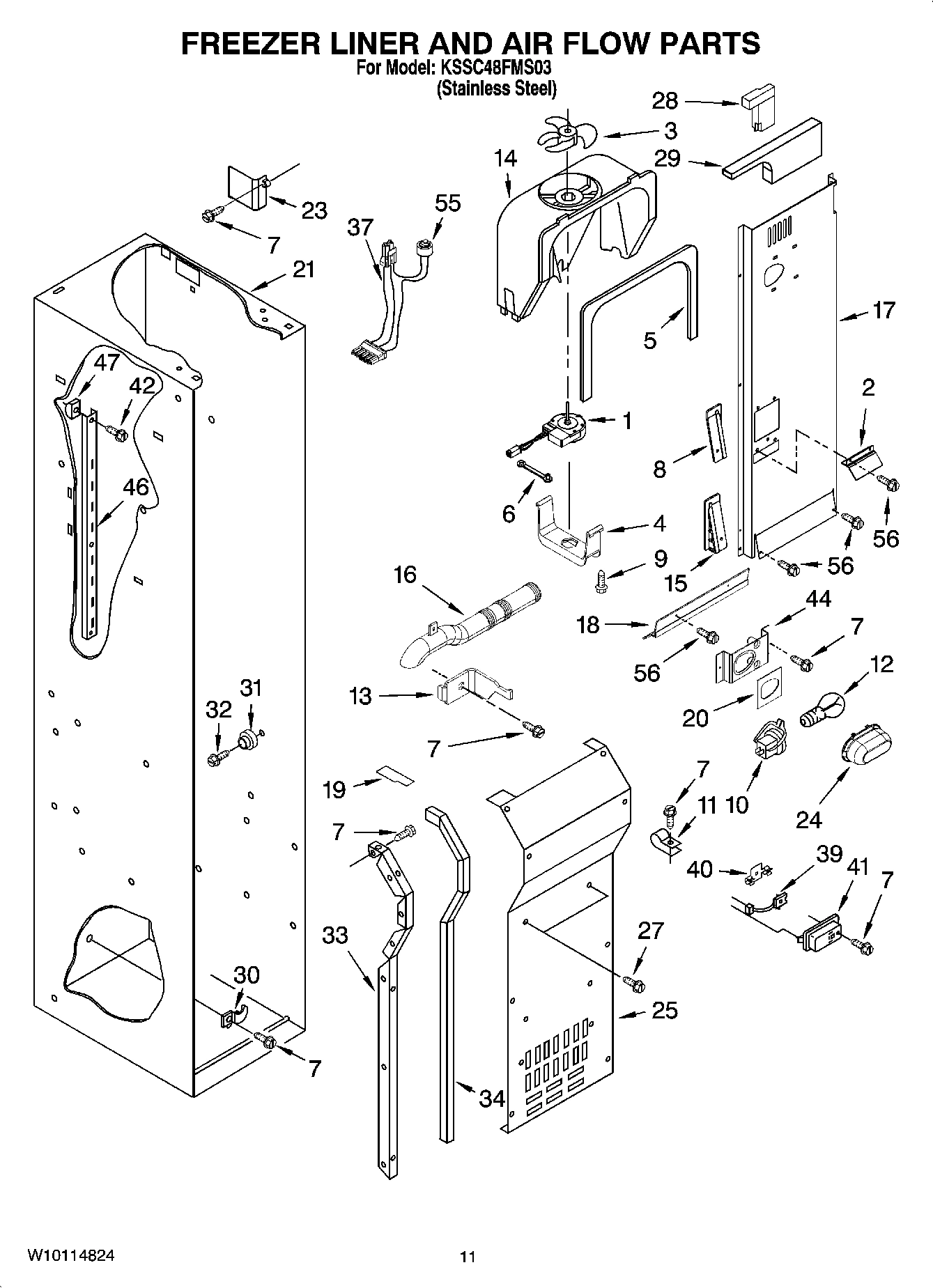 08 - FREEZER LINER AND AIR FLOW PARTS