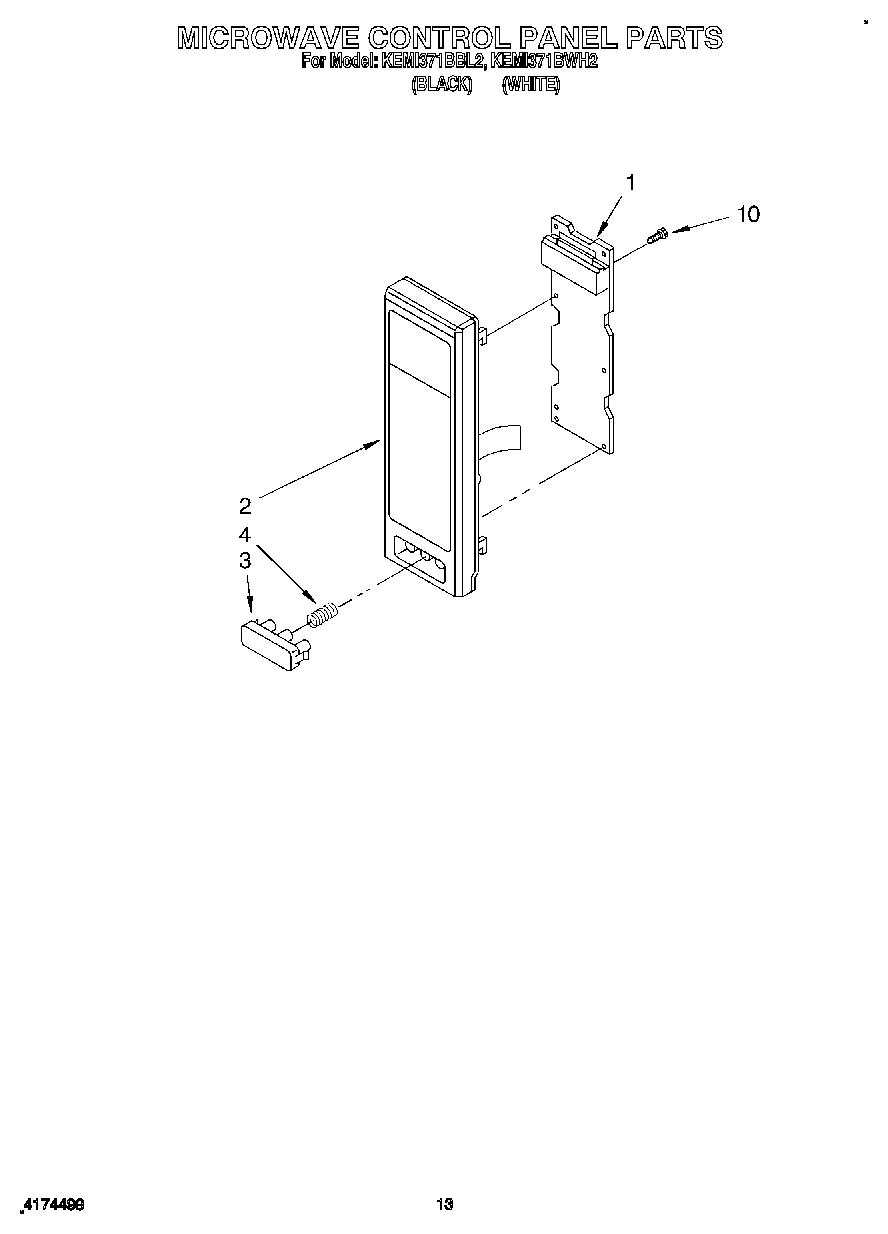 11 - MICROWAVE CONTROL PANEL