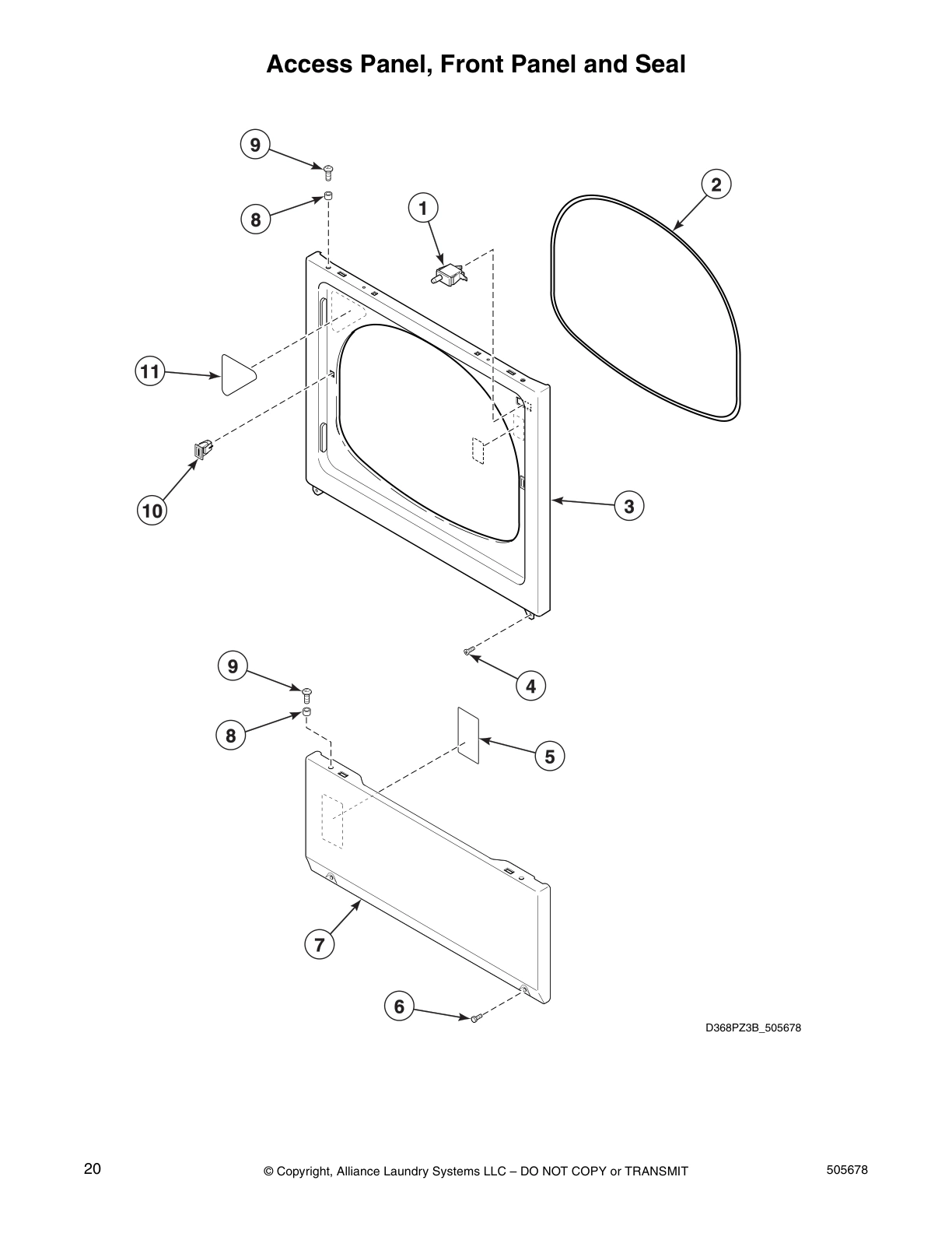 Access Panel, Front Panel and Seal
