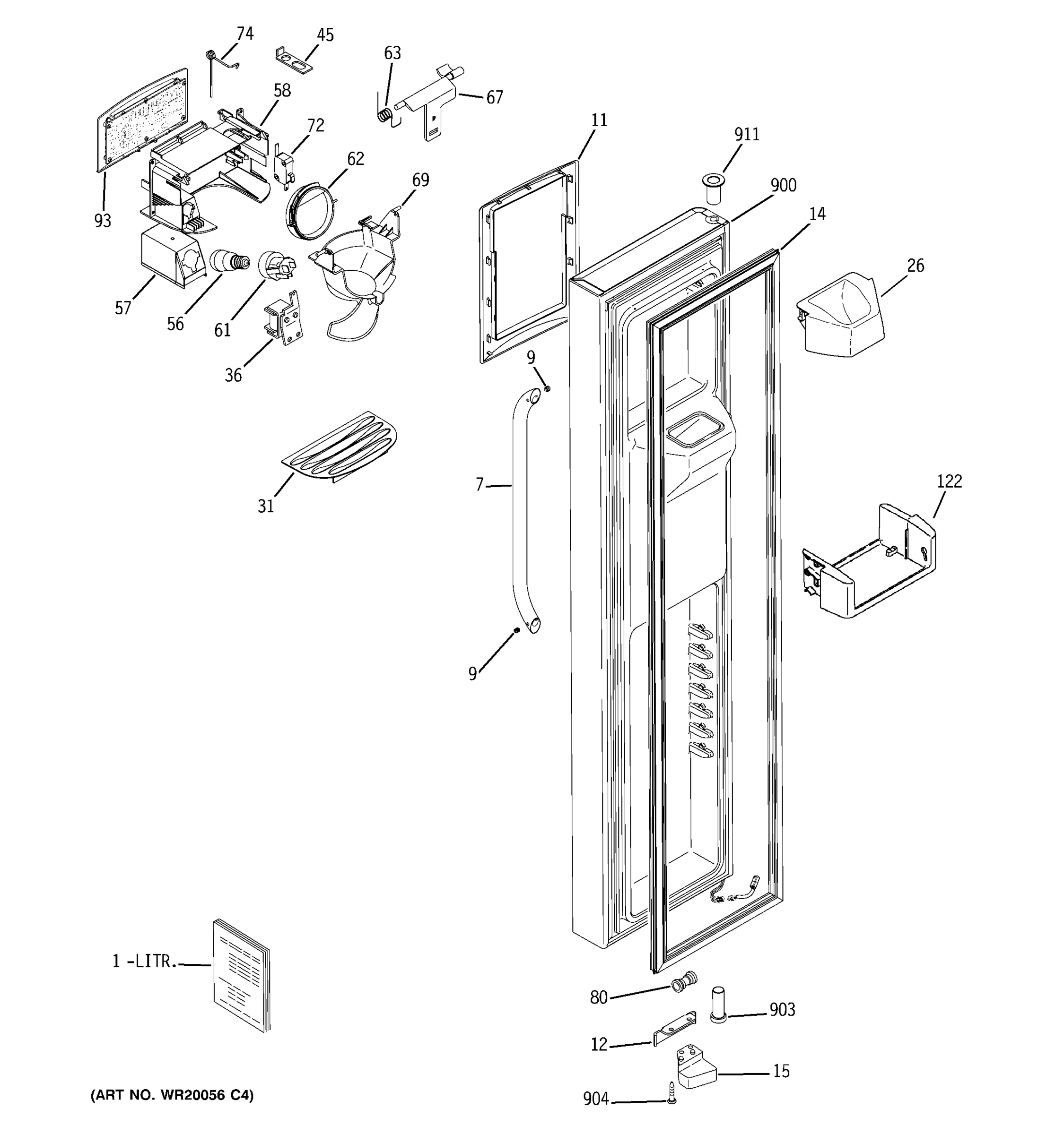 FREEZER DOOR