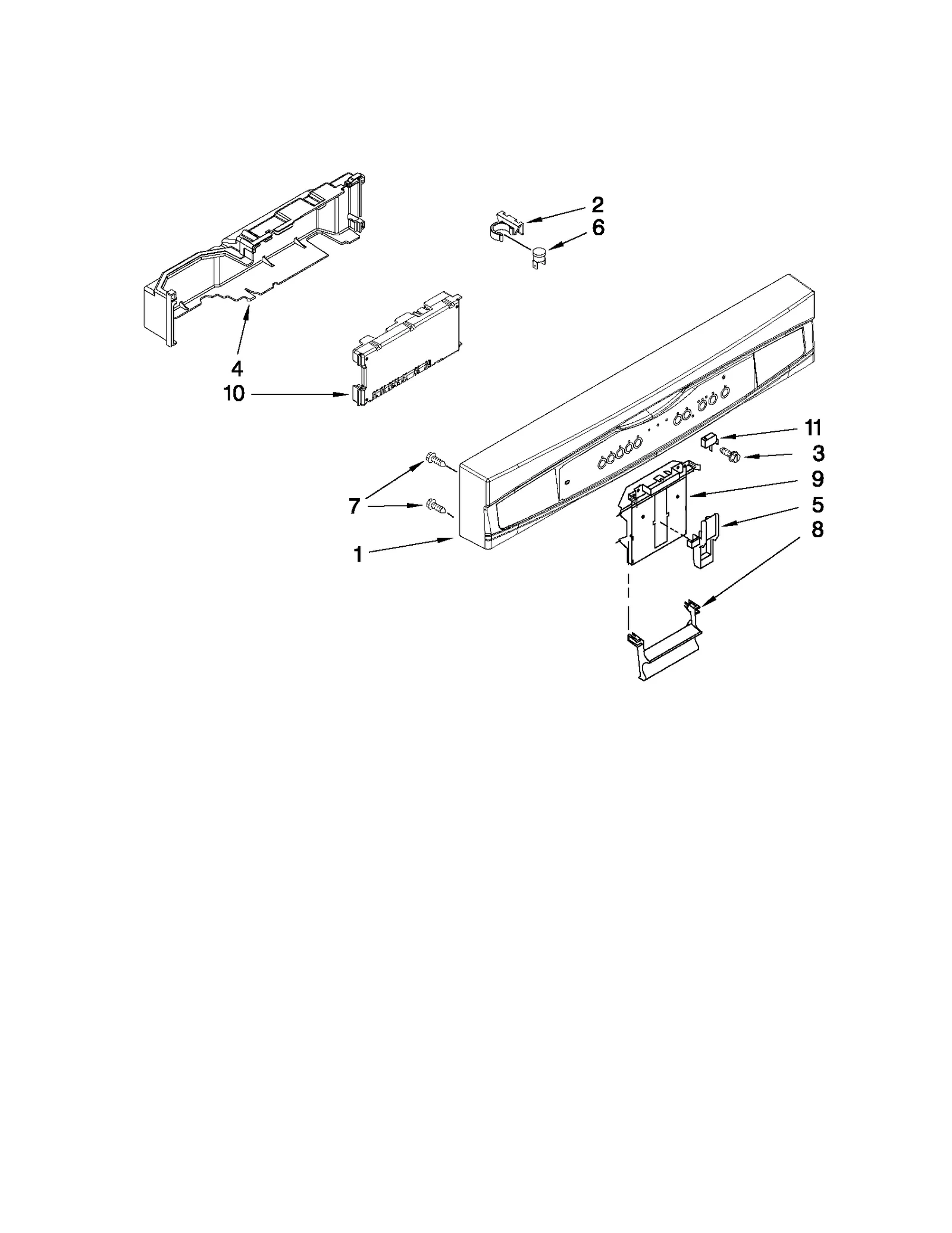CONTROL PANEL AND LATCH PARTS