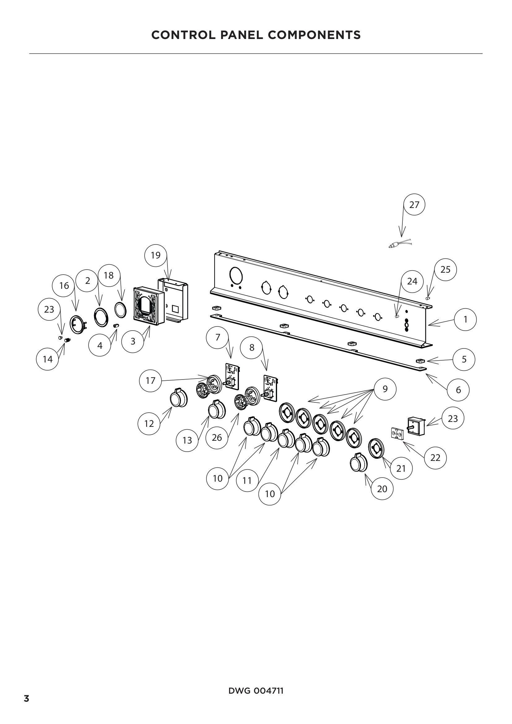 CONTROL PANEL COMPONENTS
