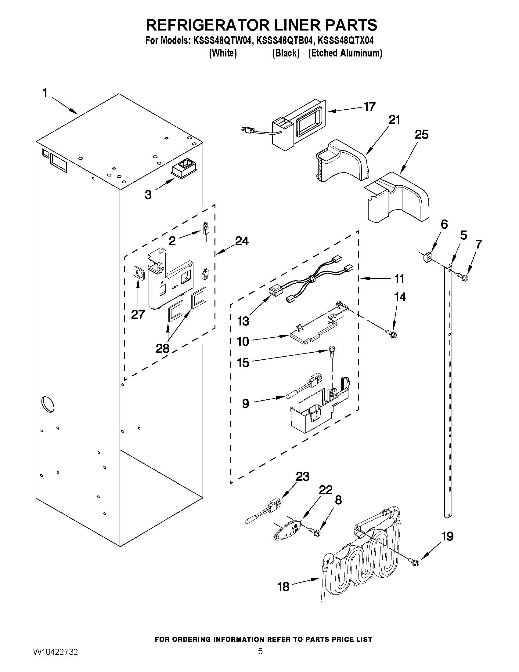 04 - REFRIGERATOR LINER PARTS