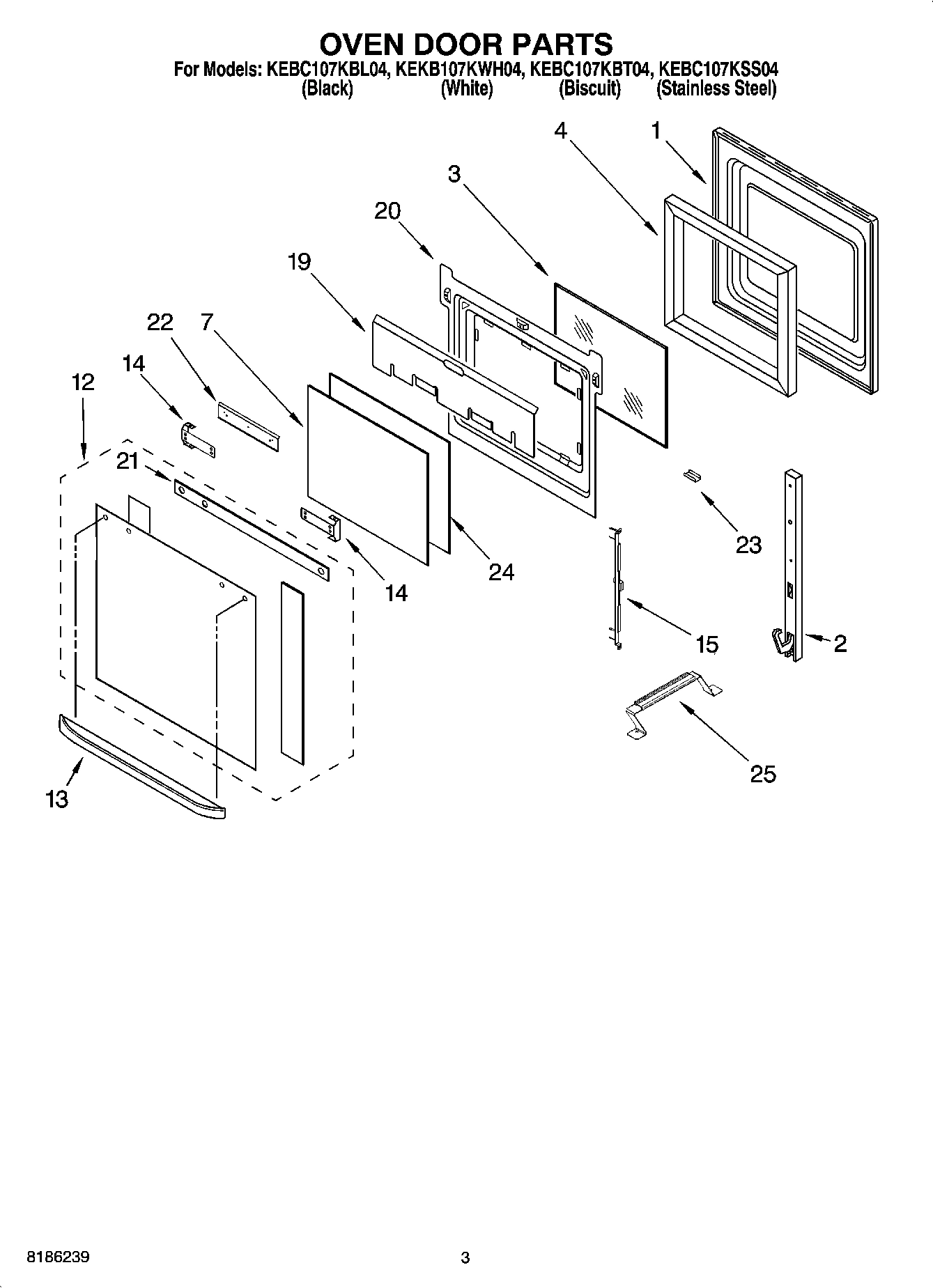 02 - OVEN DOOR PARTS