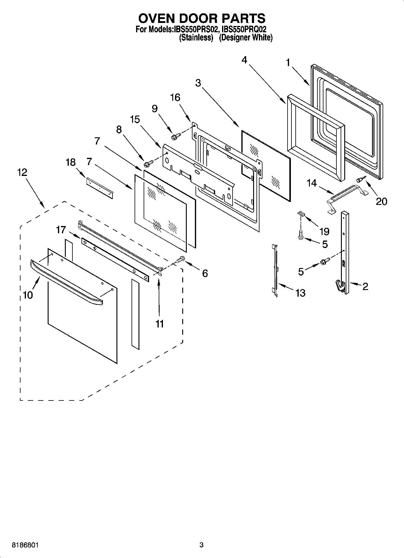 02 - OVEN DOOR PARTS