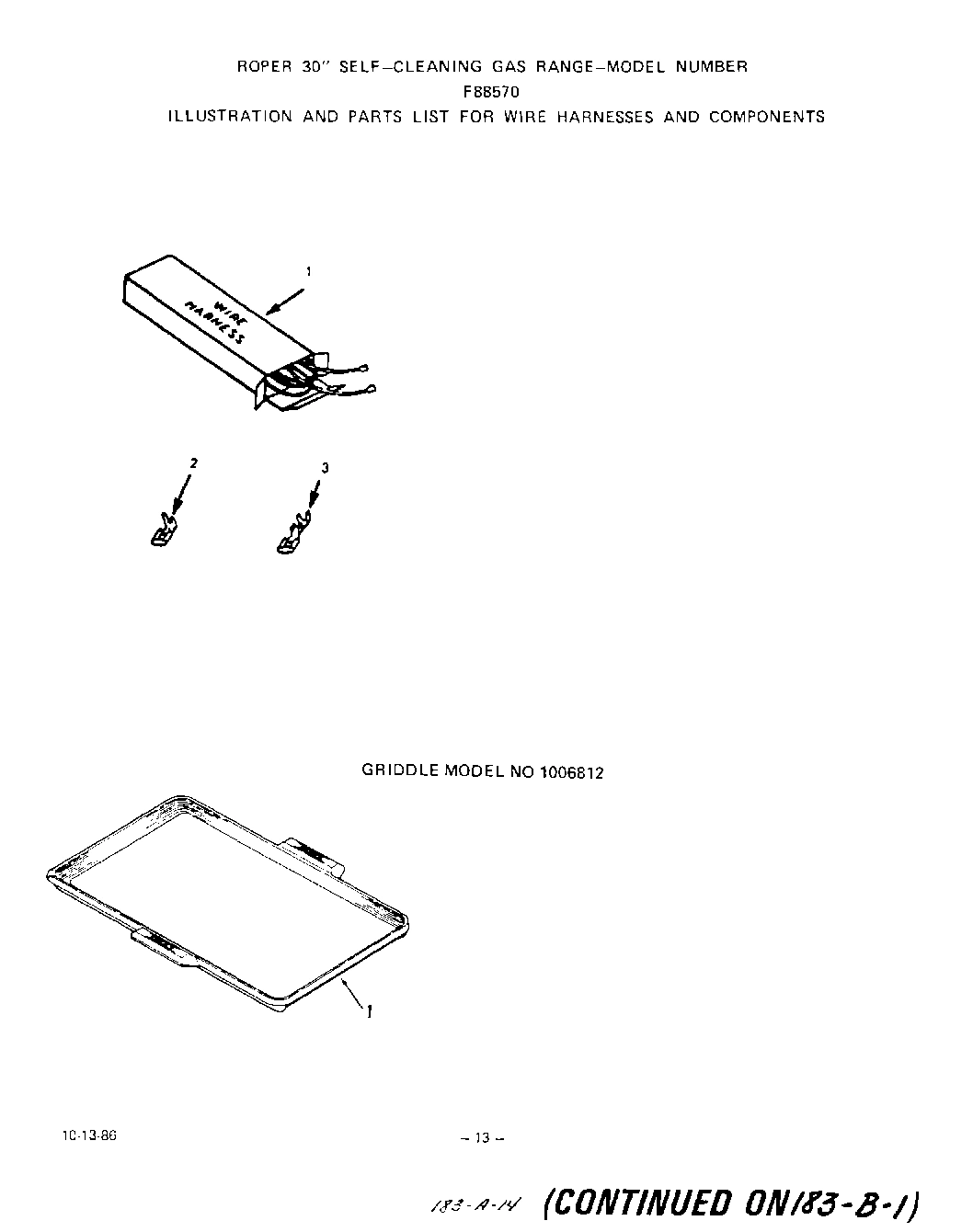 09 - WIRE HARNESS, GRIDDLE