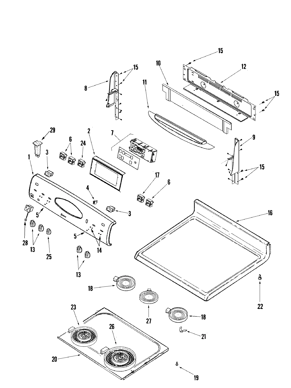 03 - CONTROL PANEL/TOP ASSEMBLY