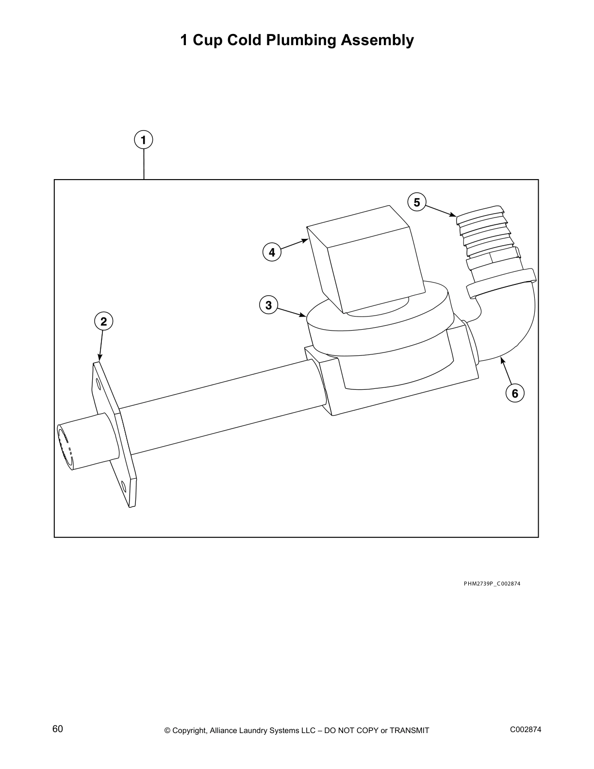 1 Cup Cold Plumbing Assembly