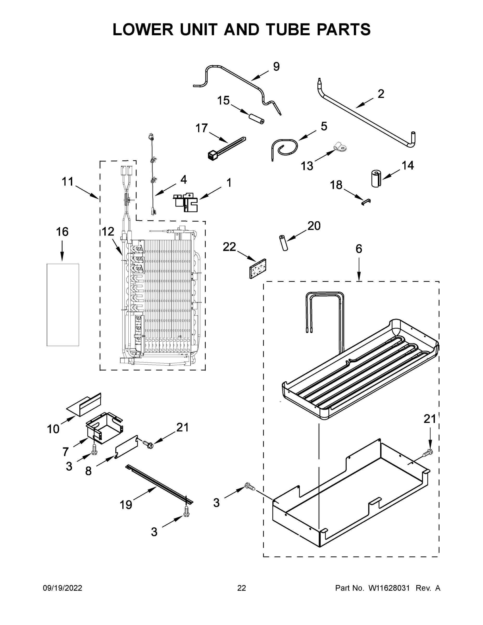 12 - LOWER UNIT AND TUBE PARTS