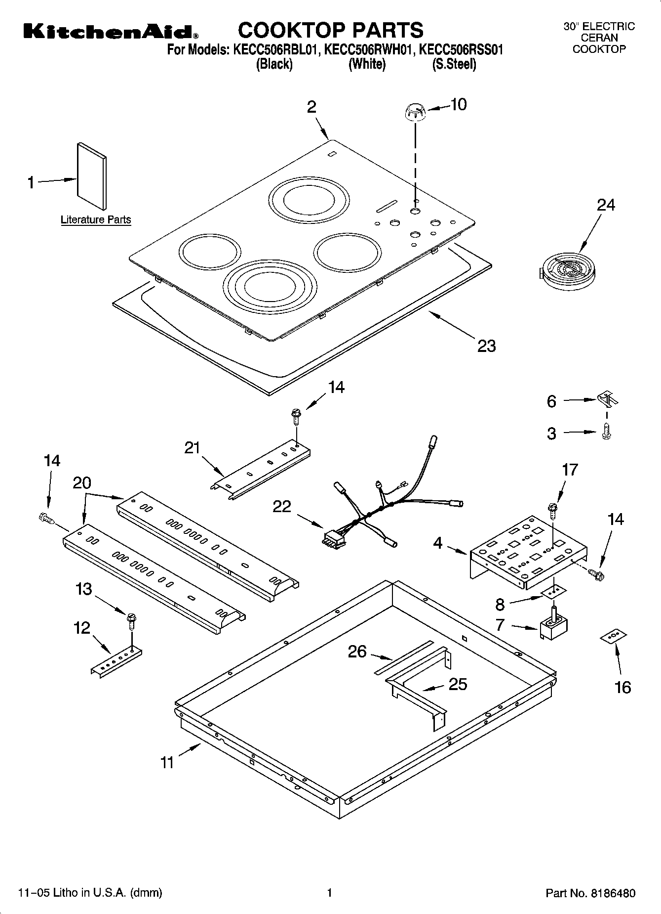 01 - COOKTOP PARTS, OPTIONAL PARTS